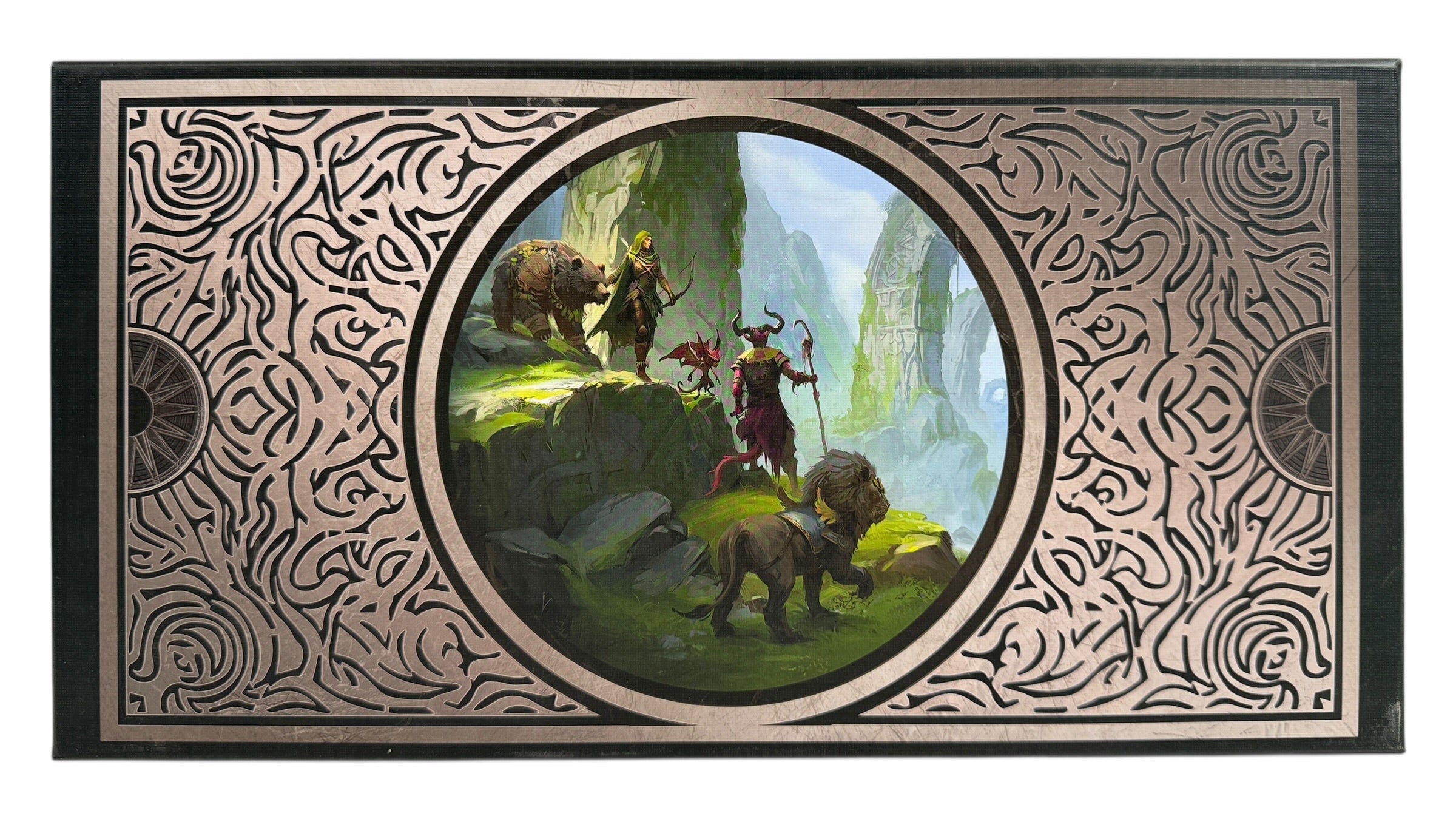 Awaken Realms Heroes and Companions bronze miniature vault set. Premium resin tabletop upgrade miniatures for collectors, RPG display, and board game enthusiasts.