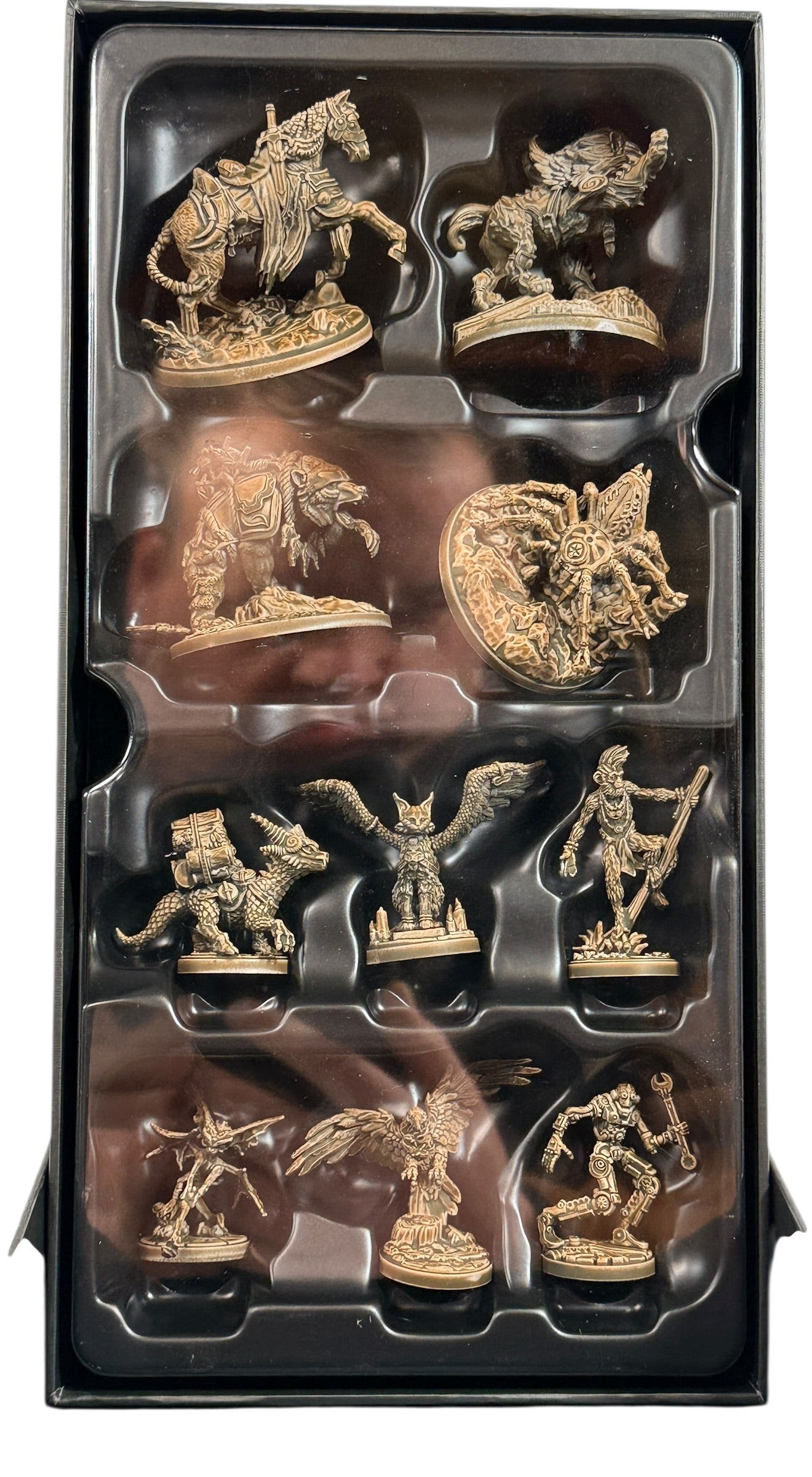 Awaken Realms Heroes and Companions bronze miniature vault set. Premium resin tabletop upgrade miniatures for collectors, RPG display, and board game enthusiasts.