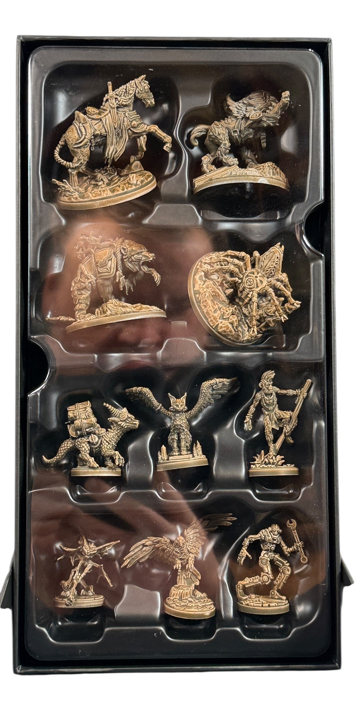 Awaken Realms Heroes and Companions bronze miniature vault set. Premium resin tabletop upgrade miniatures for collectors, RPG display, and board game enthusiasts.