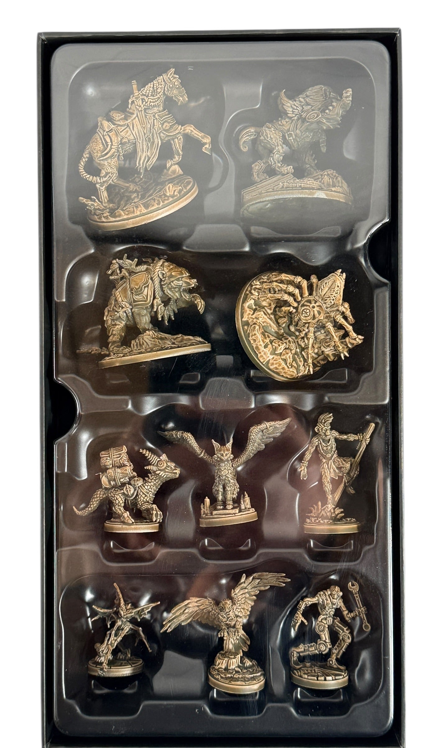 Awaken Realms Heroes and Companions bronze miniature vault set. Premium resin tabletop upgrade miniatures for collectors, RPG display, and board game enthusiasts.