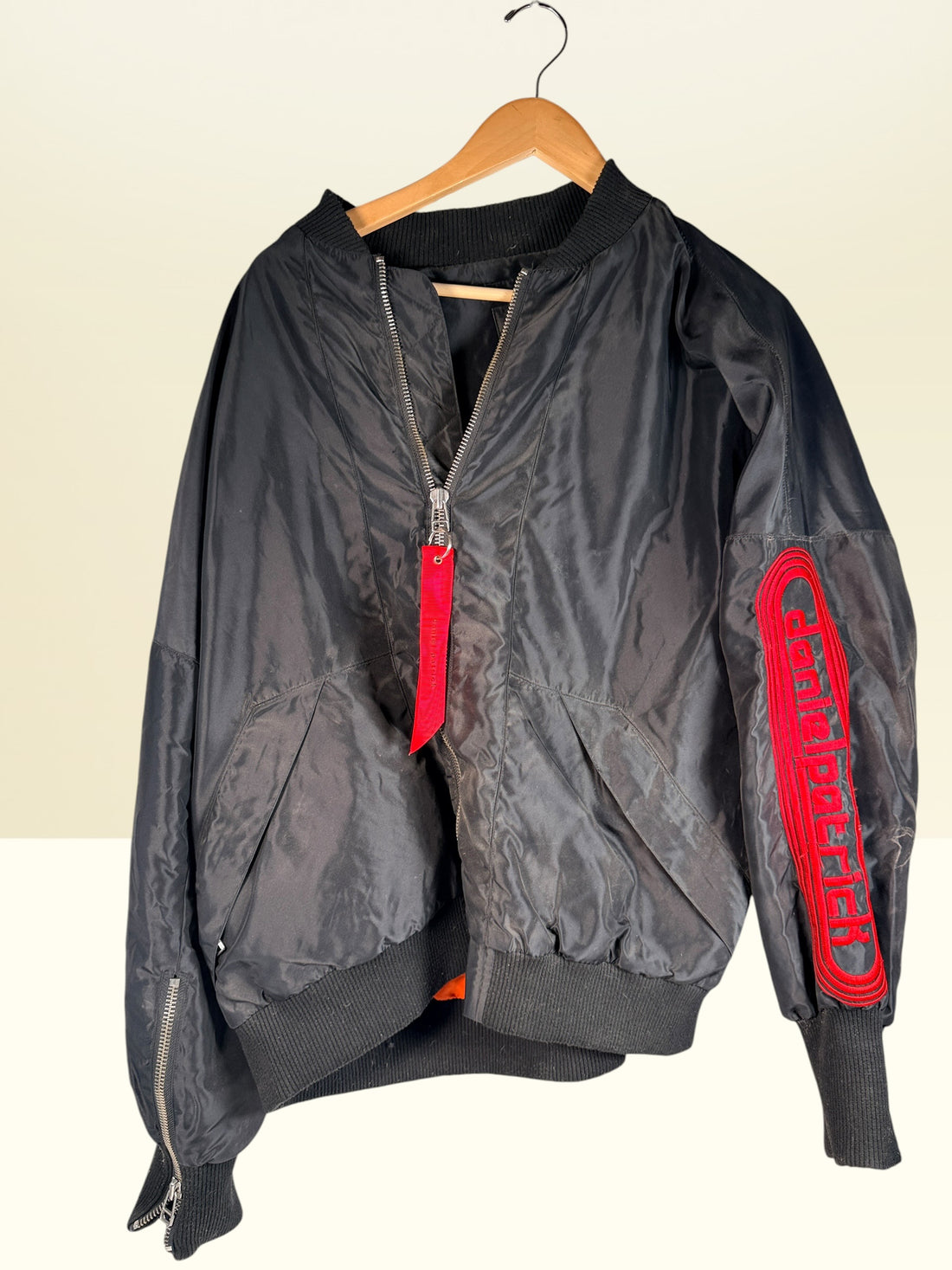 Daniel Patrick, Bomber oversize, logo rouge, taille L.