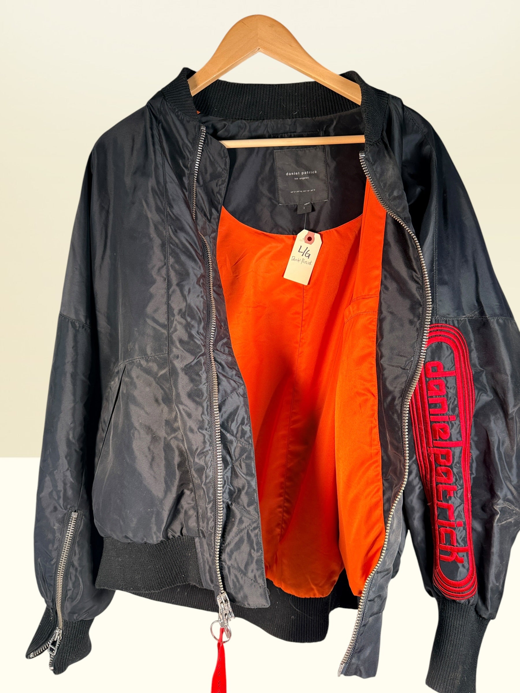 Daniel Patrick, Bomber oversize, logo rouge, taille L.