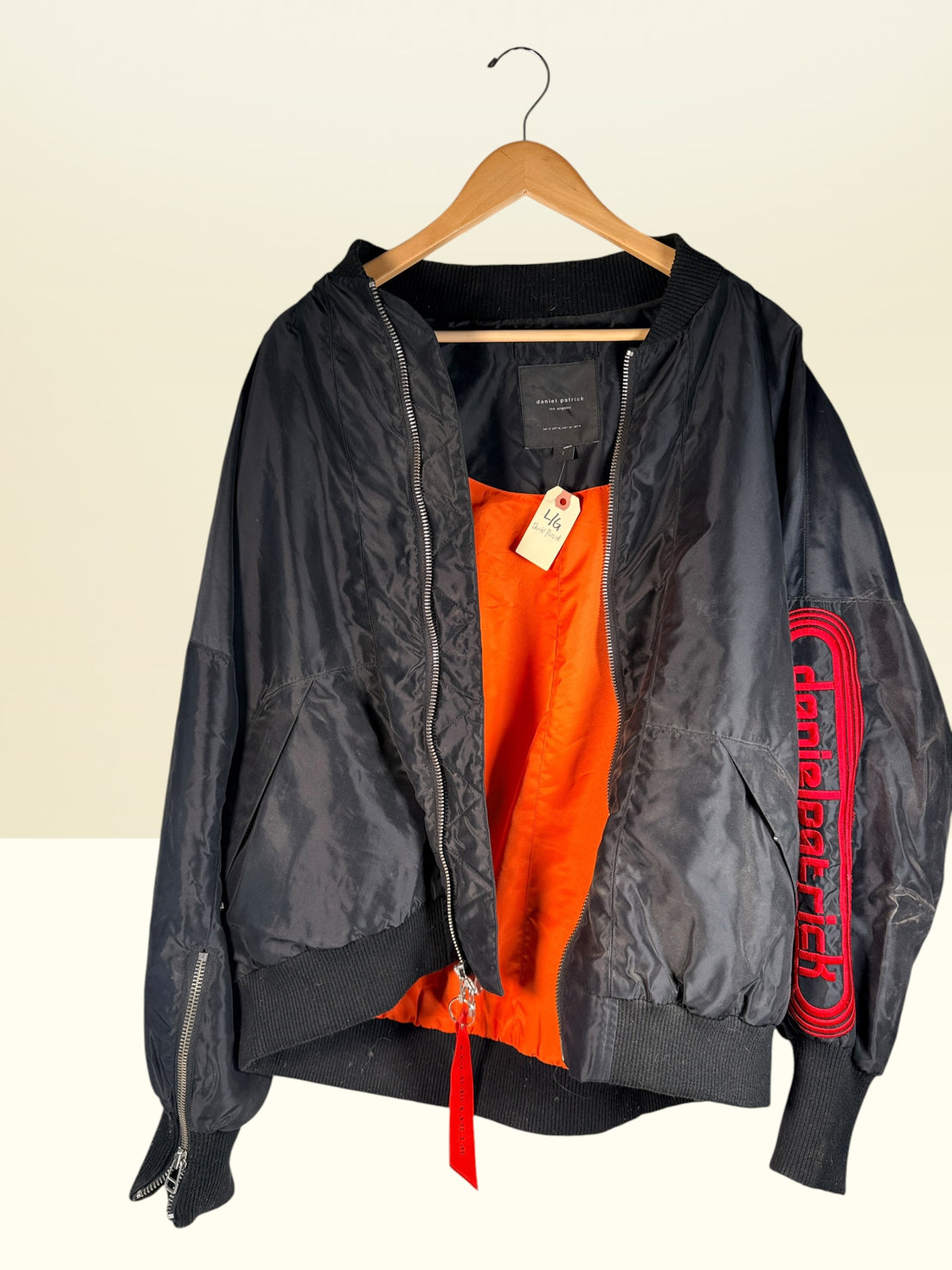 Daniel Patrick, Bomber oversize, logo rouge, taille L.
