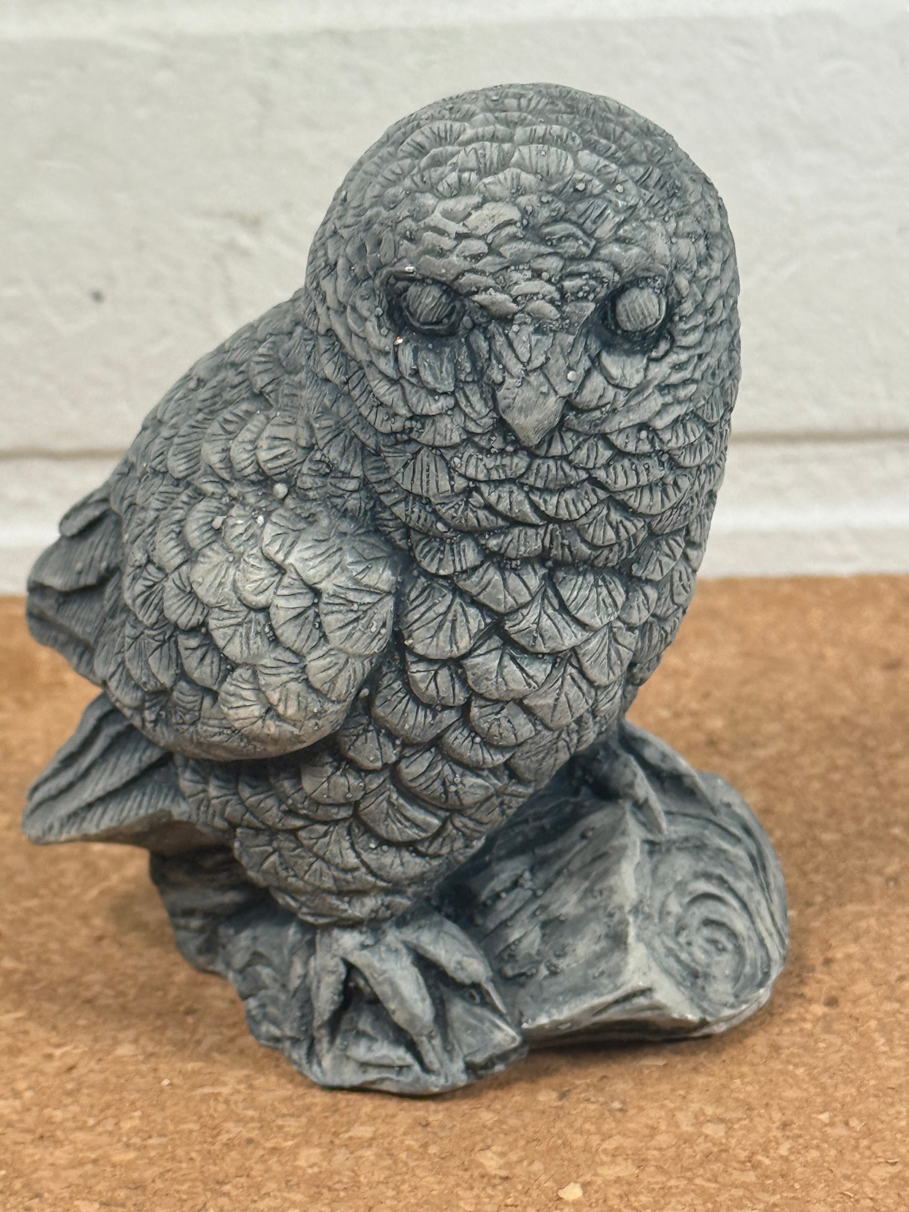 Mt. St. Helens Owl Sculpture – Volcanic Ash Handcrafted