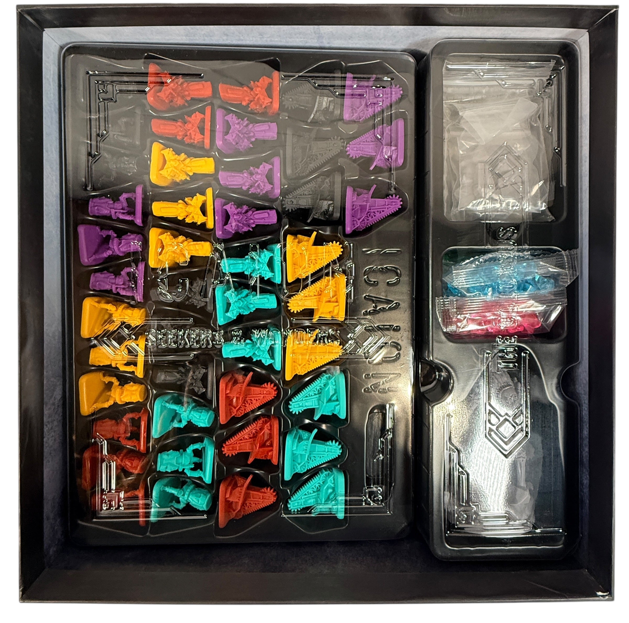 ICAION epic fantasy strategy board game by Tabula Games. Complete core set with miniatures and modular boards. Box wear discounted for value.