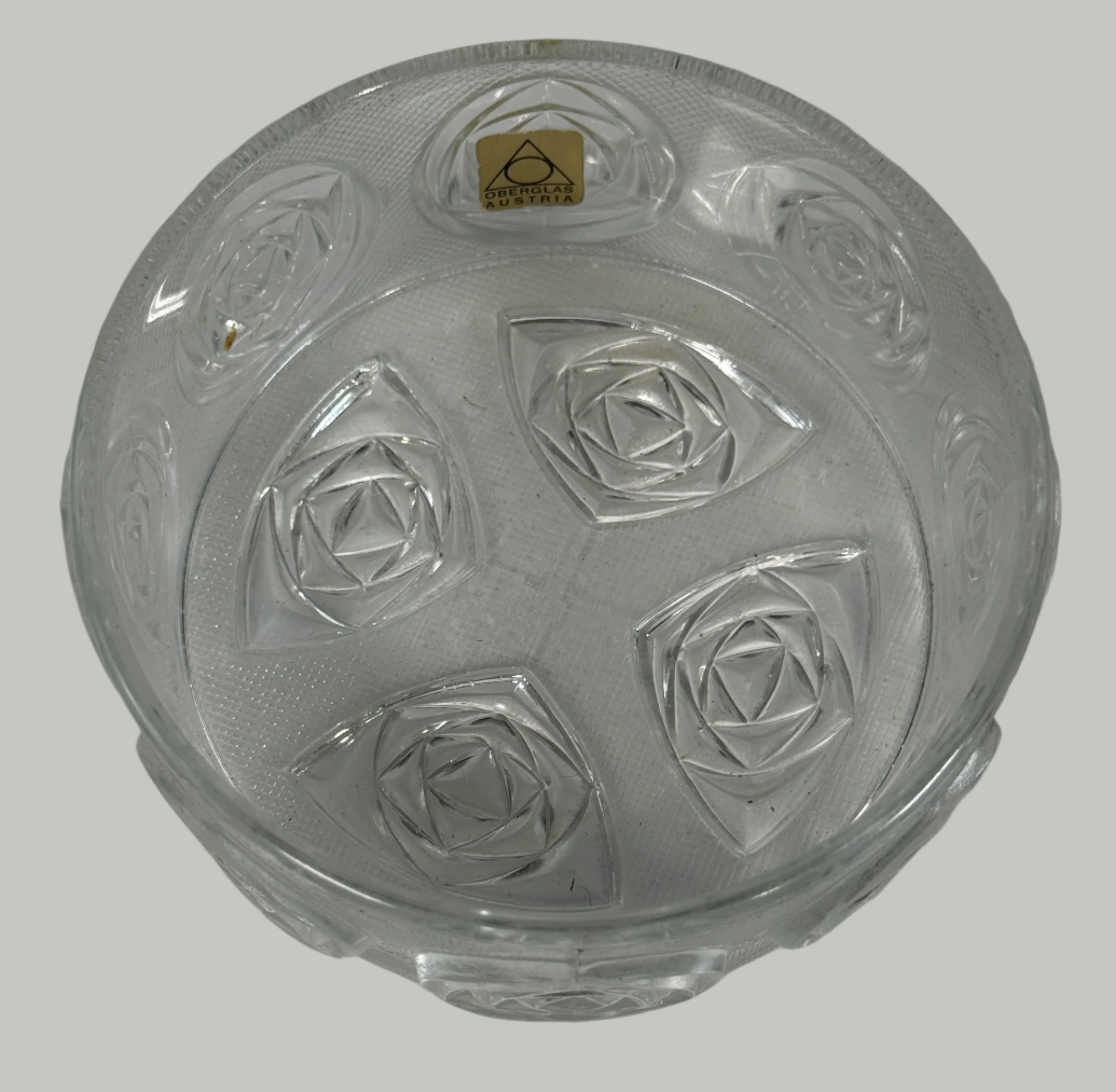 Oberglas Austria Vanity Jar – Pressed Glass & Art Lid