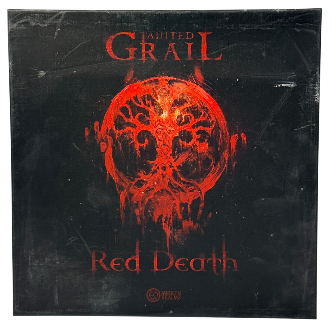 Advanced Red Death campaign expansion for Tainted Grail. Complete with miniatures, journal, and story content. Requires Fall of Avalon core box.