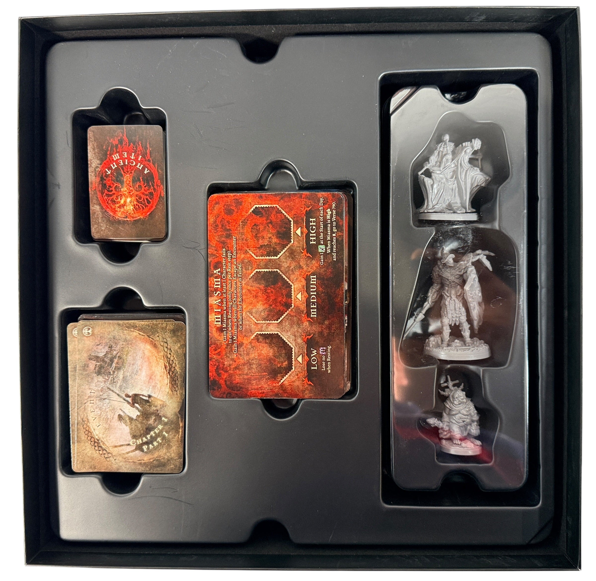 Advanced Red Death campaign expansion for Tainted Grail. Complete with miniatures, journal, and story content. Requires Fall of Avalon core box.