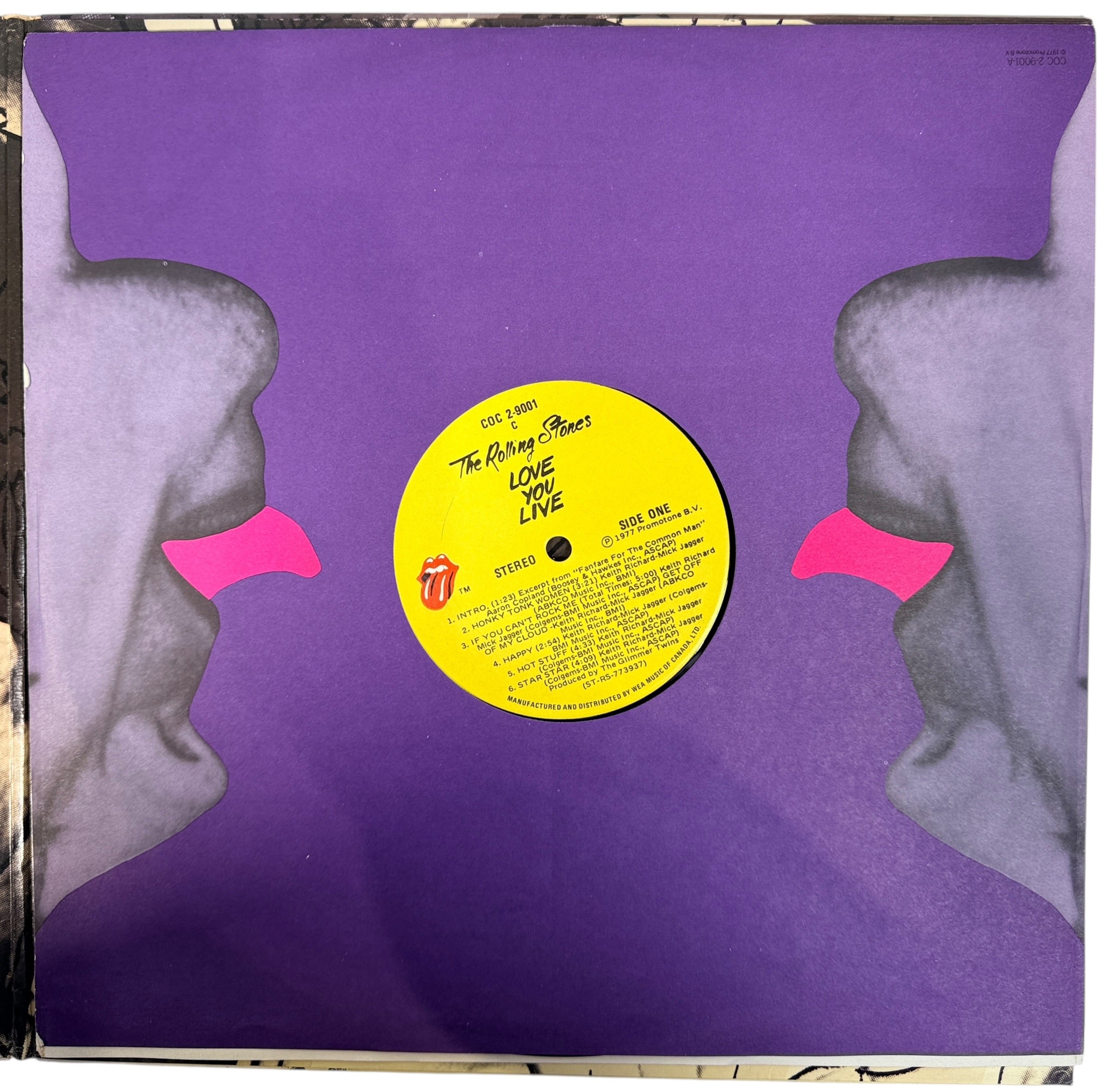 1977 Rolling Stones Love You Live – Canadian Pressing 2xLP – Éco