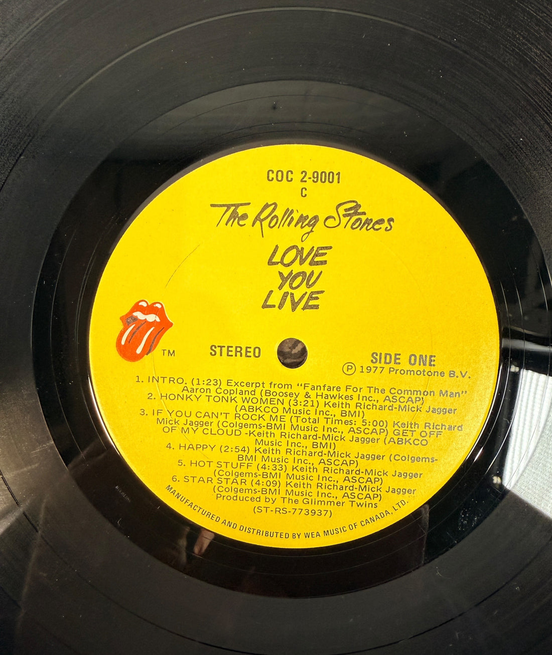 1977 Rolling Stones Love You Live – Canadian Pressing 2xLP