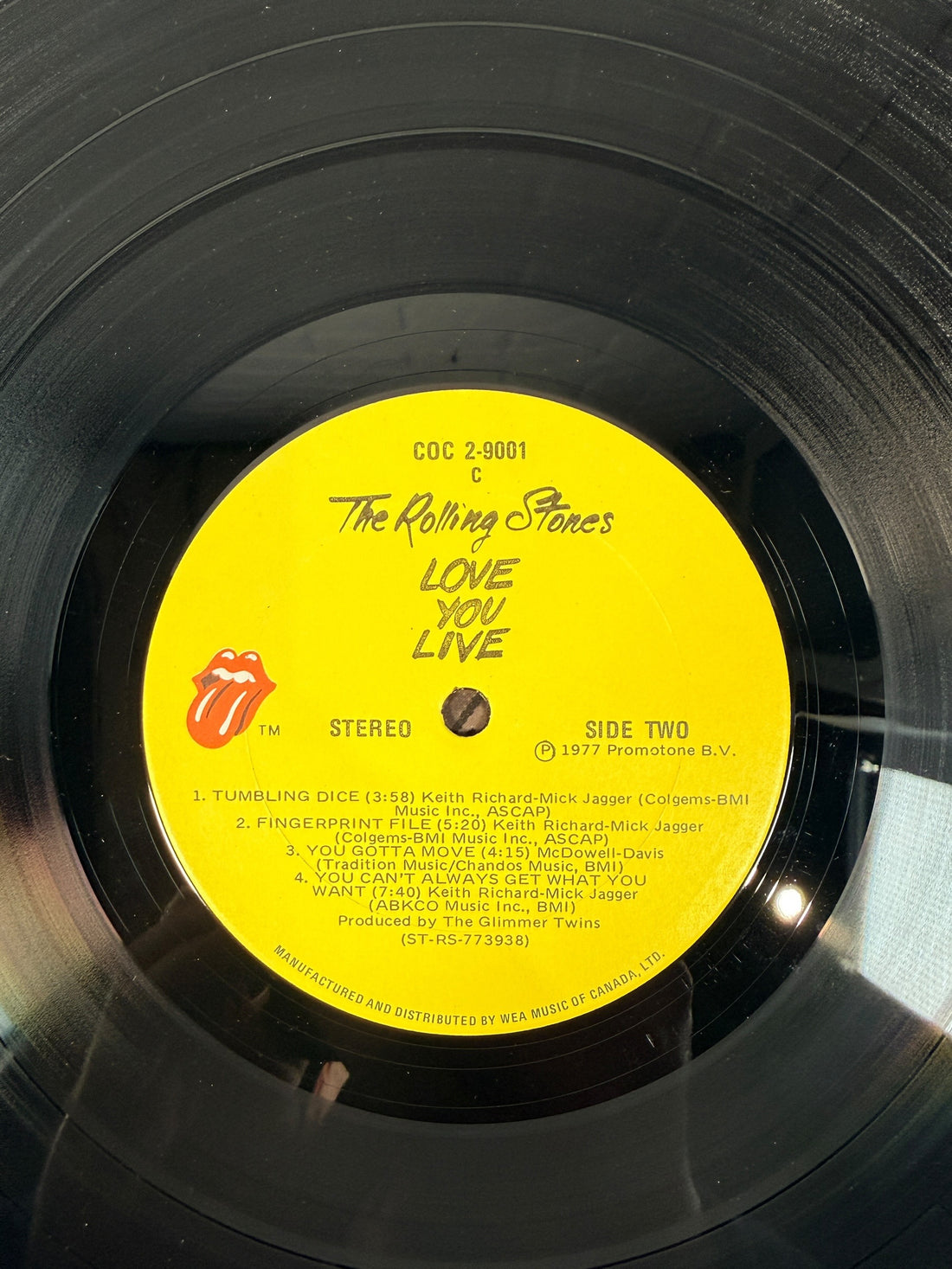 1977 Rolling Stones Love You Live – Canadian Pressing 2xLP