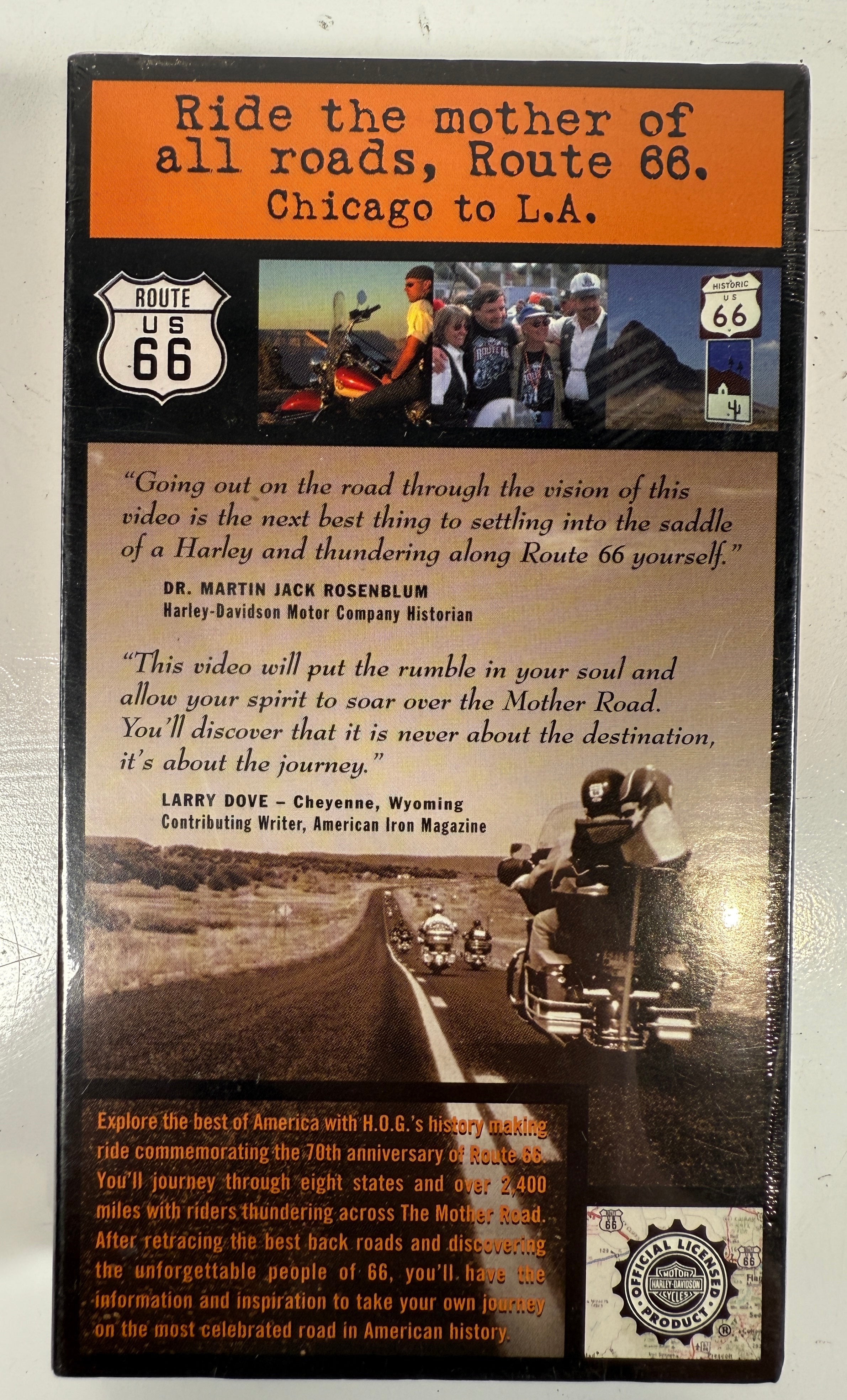 Ridin’ Route 66 VHS – Harley-Davidson Road Trip (Sealed)