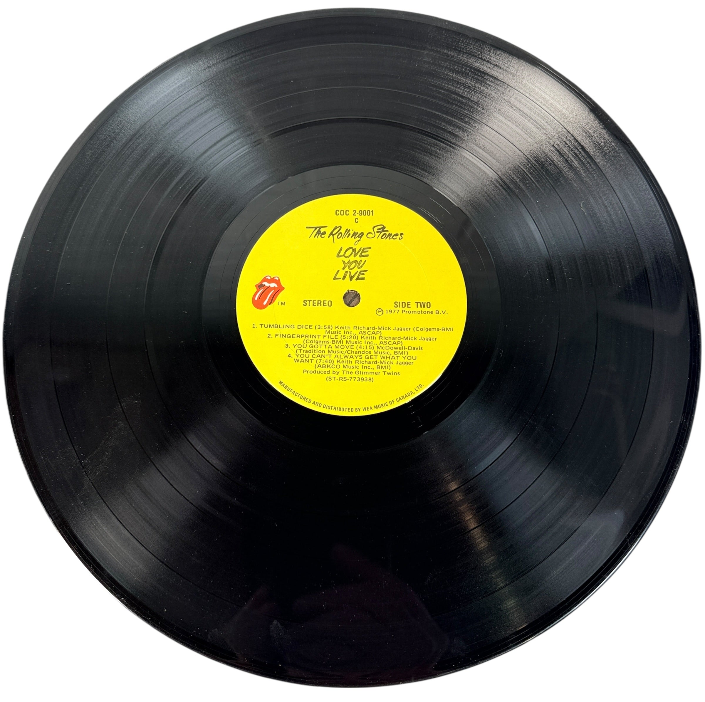 1977 Rolling Stones Love You Live – Canadian Pressing 2xLP
