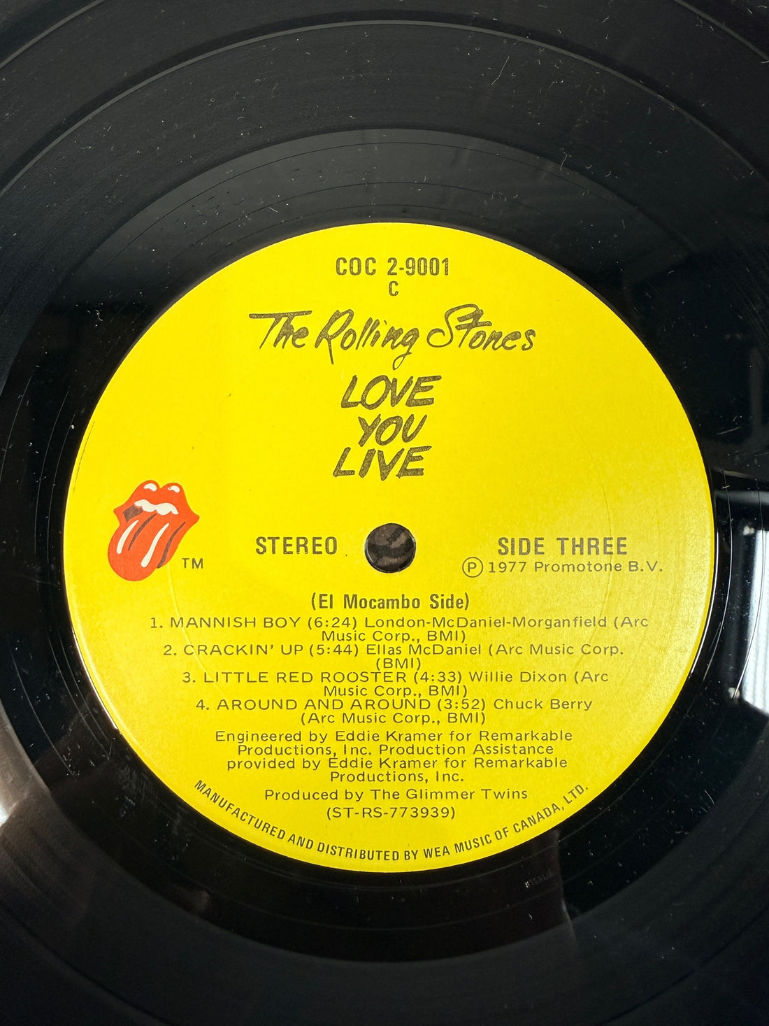 1977 Rolling Stones Love You Live – Canadian Pressing 2xLP