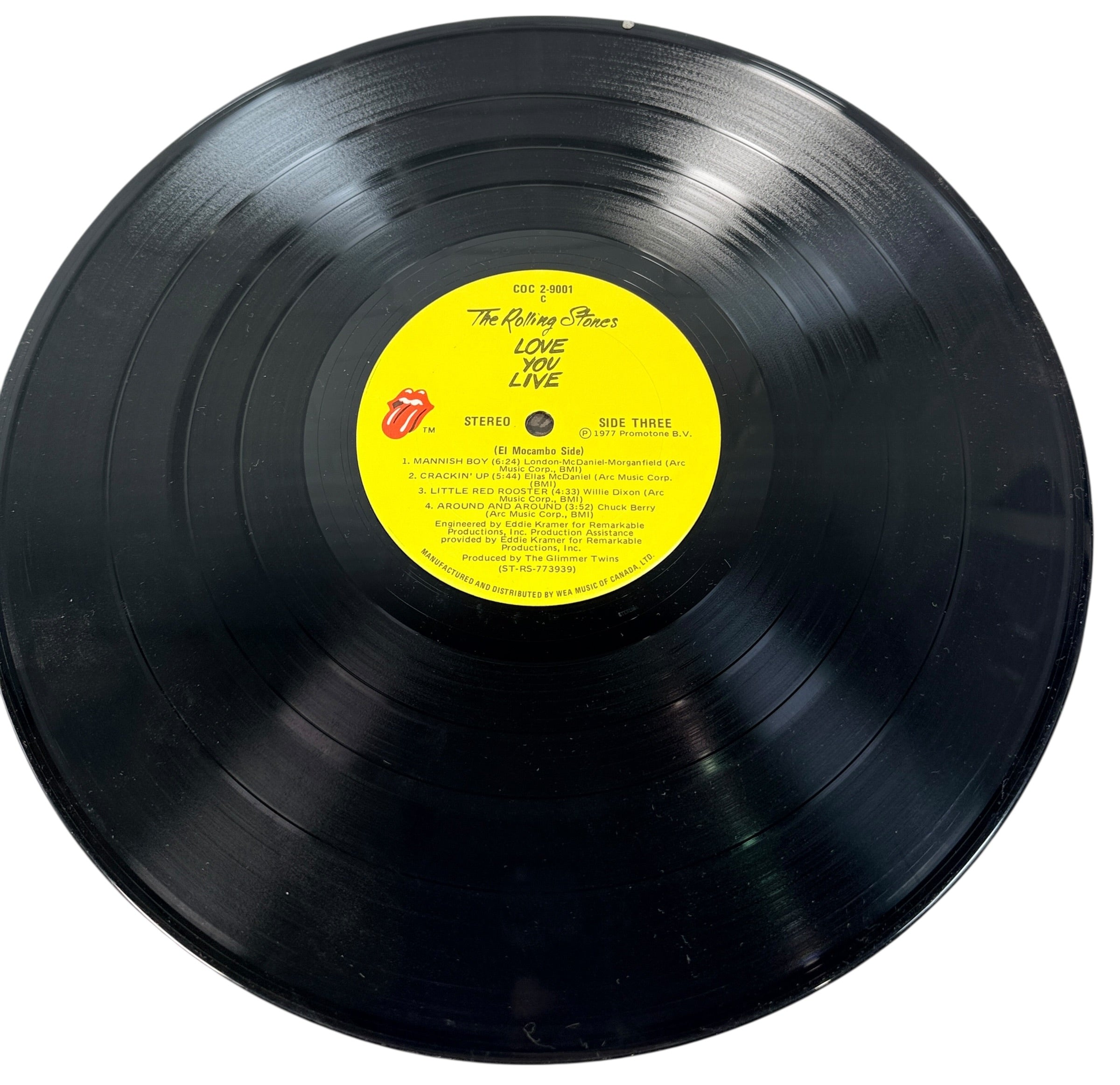 1977 Rolling Stones Love You Live – Canadian Pressing 2xLP – Éco