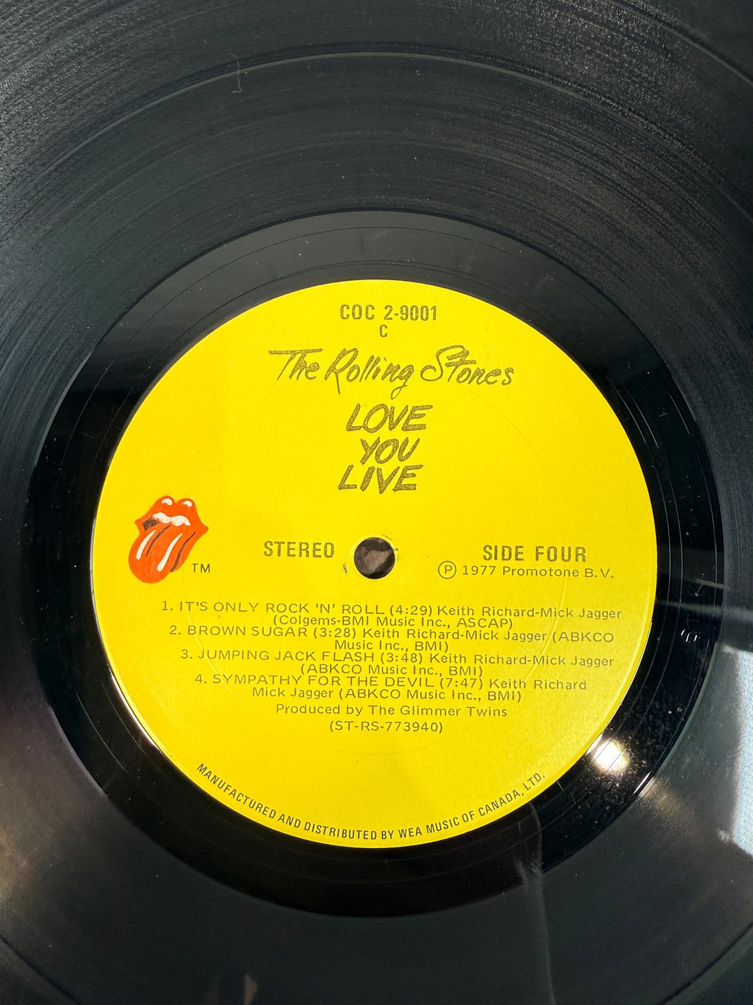 1977 Rolling Stones Love You Live – Canadian Pressing 2xLP
