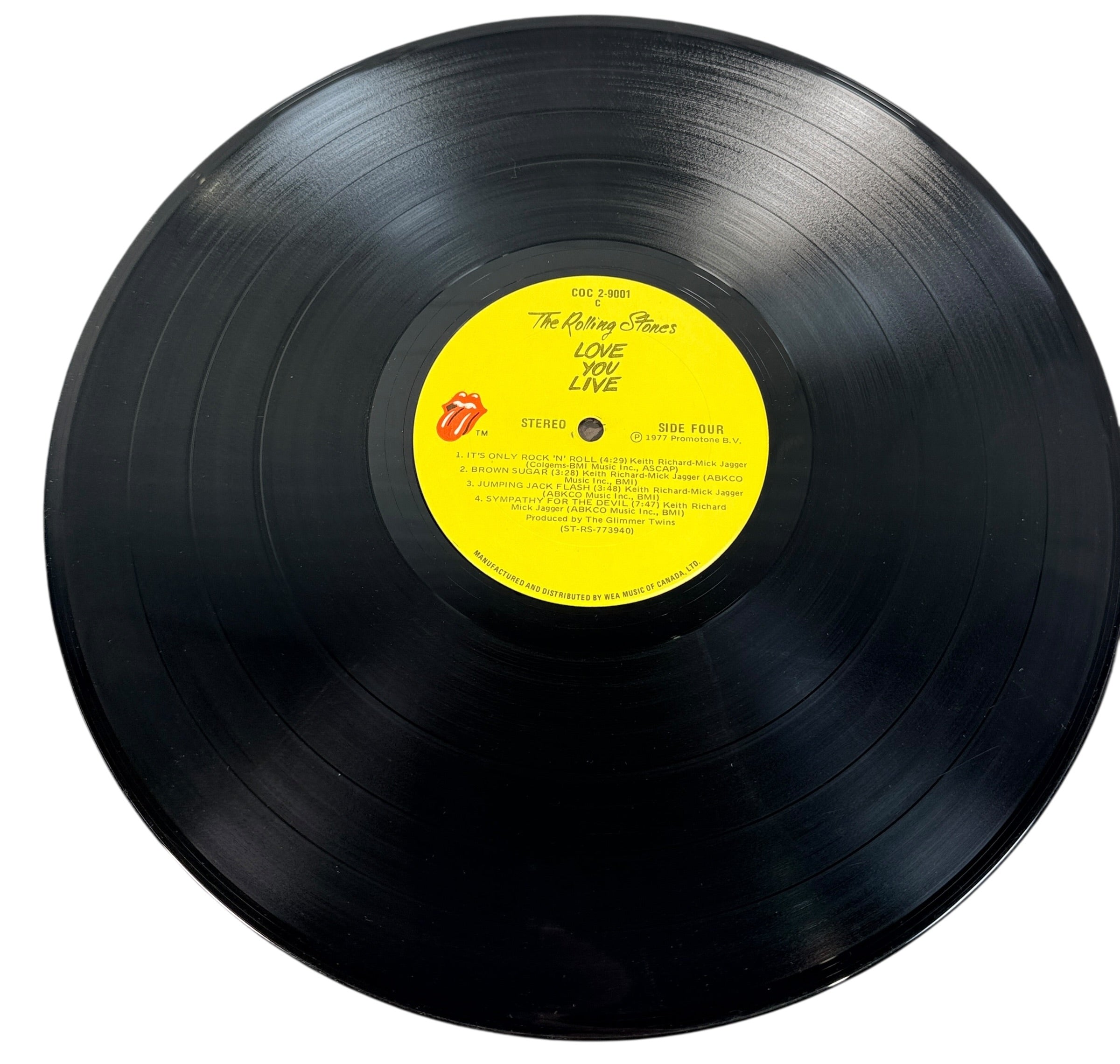 1977 Rolling Stones Love You Live – Canadian Pressing 2xLP – Éco