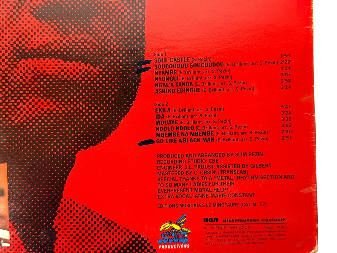 Original 1976 Afro-funk LP by Ekambi Brillant. Nayô-Nayô French pressing on BBZ/RCA. VG vinyl, iconic African funk classic.