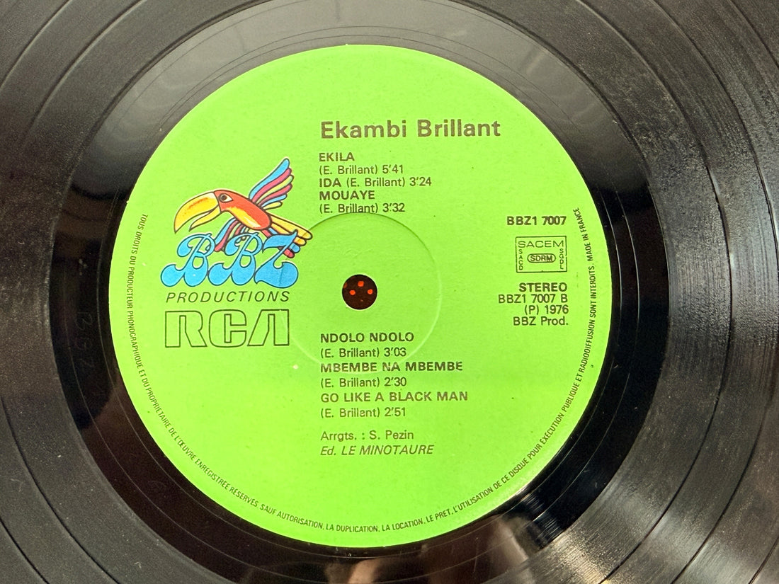 Original 1976 Afro-funk LP by Ekambi Brillant. Nayô-Nayô French pressing on BBZ/RCA. VG vinyl, iconic African funk classic.