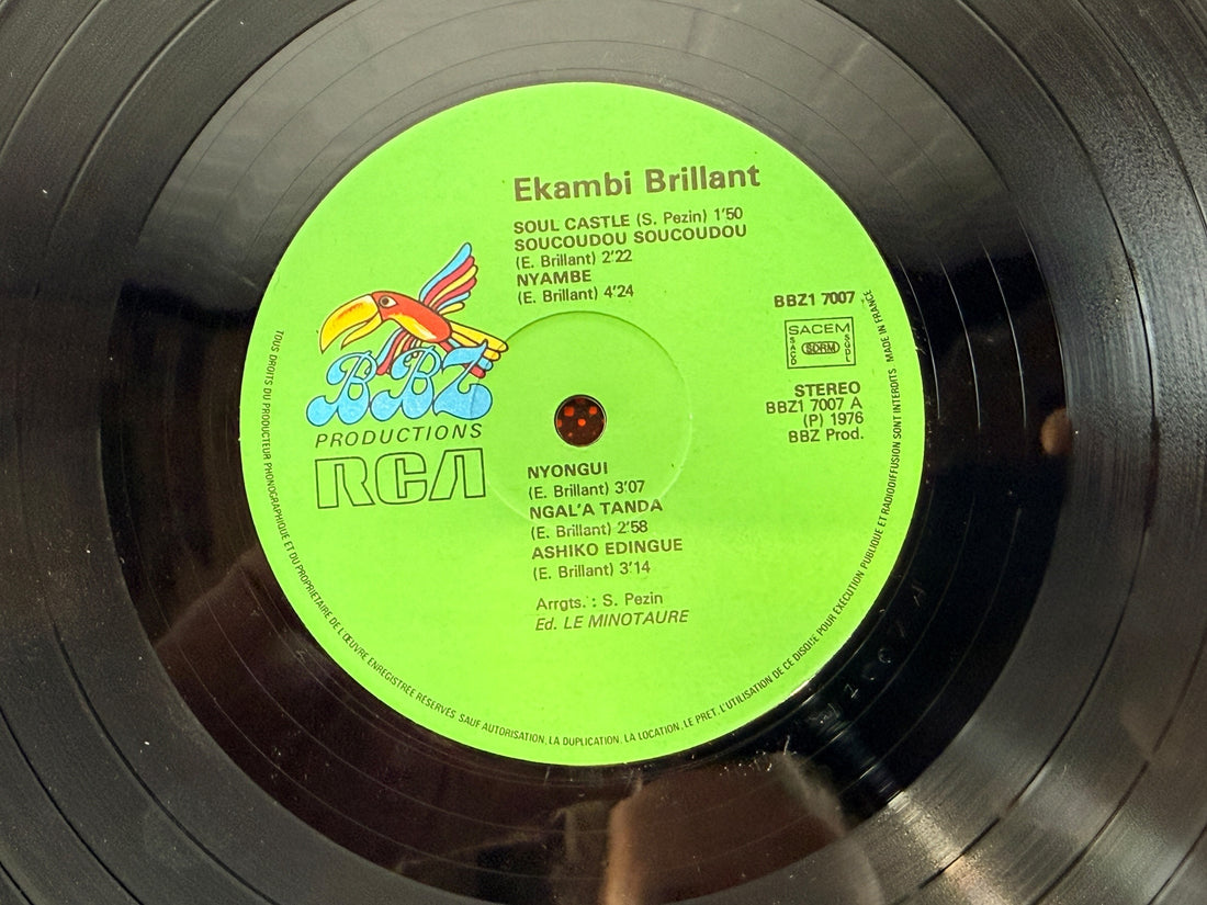 Original 1976 Afro-funk LP by Ekambi Brillant. Nayô-Nayô French pressing on BBZ/RCA. VG vinyl, iconic African funk classic.