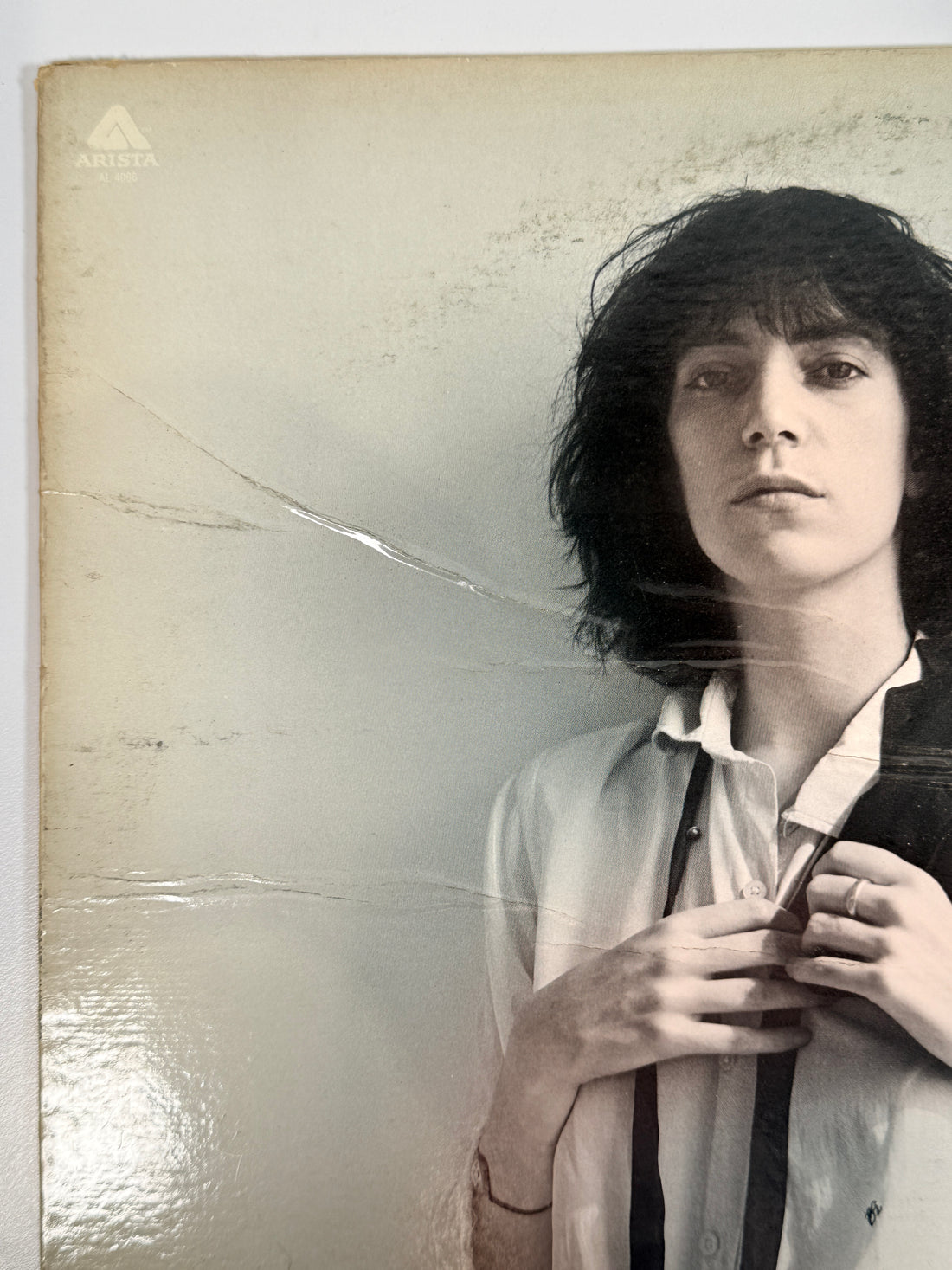 Original 1975 Patti Smith Horses LP on Arista. VG vinyl with worn sleeve. Punk and art-rock classic, priced for listening collectors and fans.