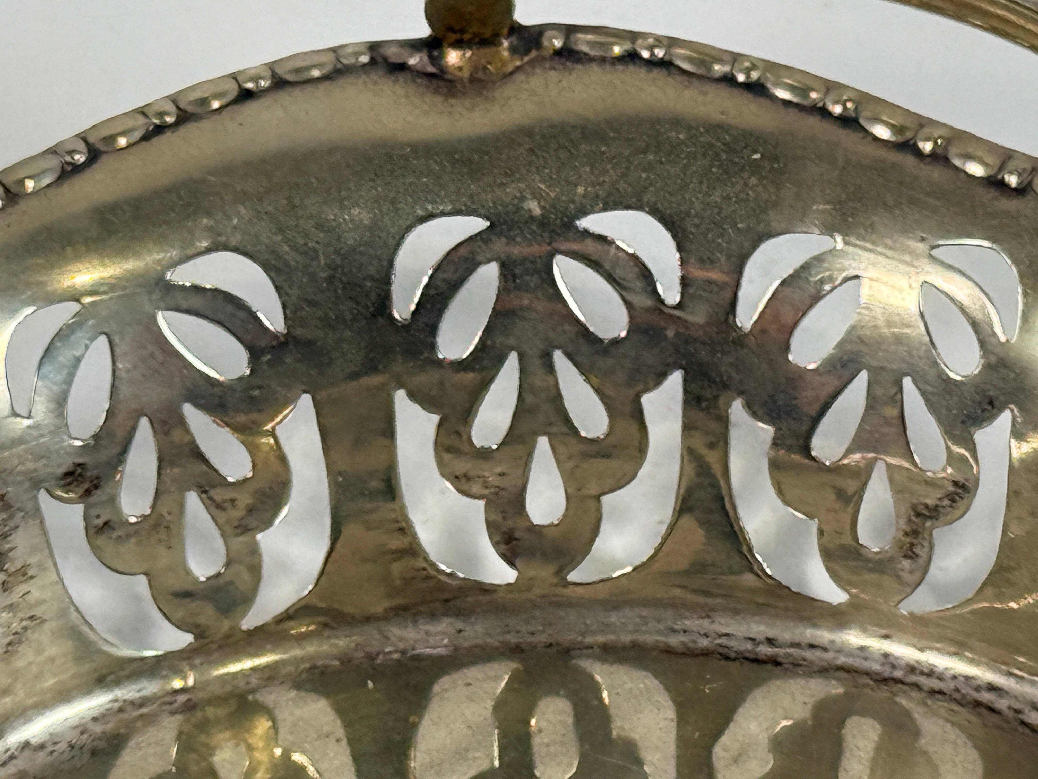 Antique Sterling Silver Pierced Bonbon Basket – 70g – Birmingham, England (c.1900s)