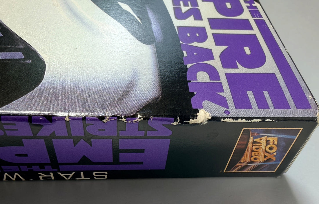 1995 Star Wars The Empire Strikes Back VHS, THX Digitally Mastered CBS/Fox release with original Stormtrooper slipcase. Vintage Star Wars collectible.