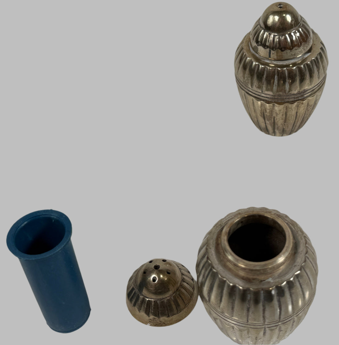 Vintage Brass Salt & Pepper Shakers – Mid-Century Tableware