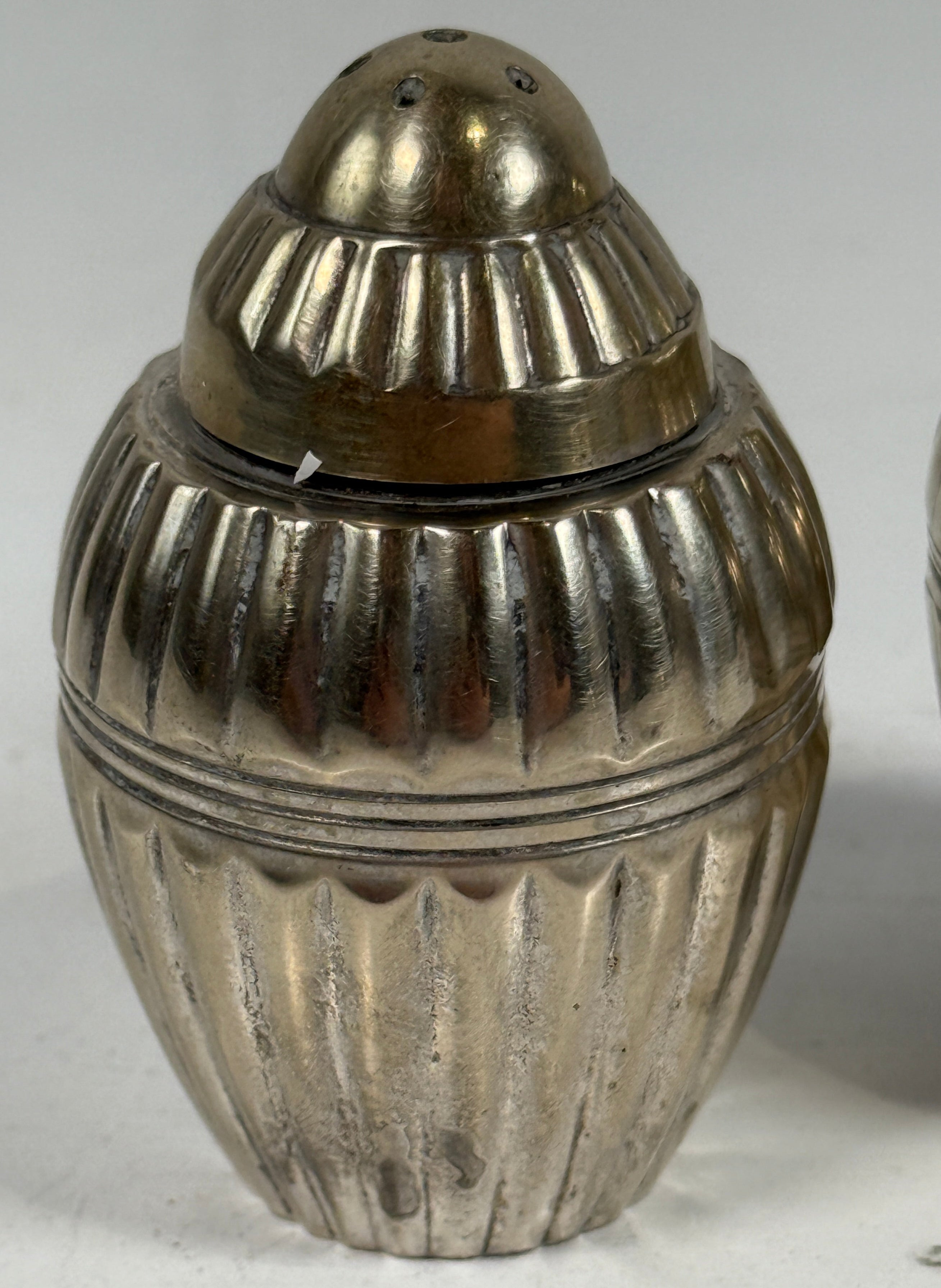 Vintage Brass Salt & Pepper Shakers – Mid-Century Tableware