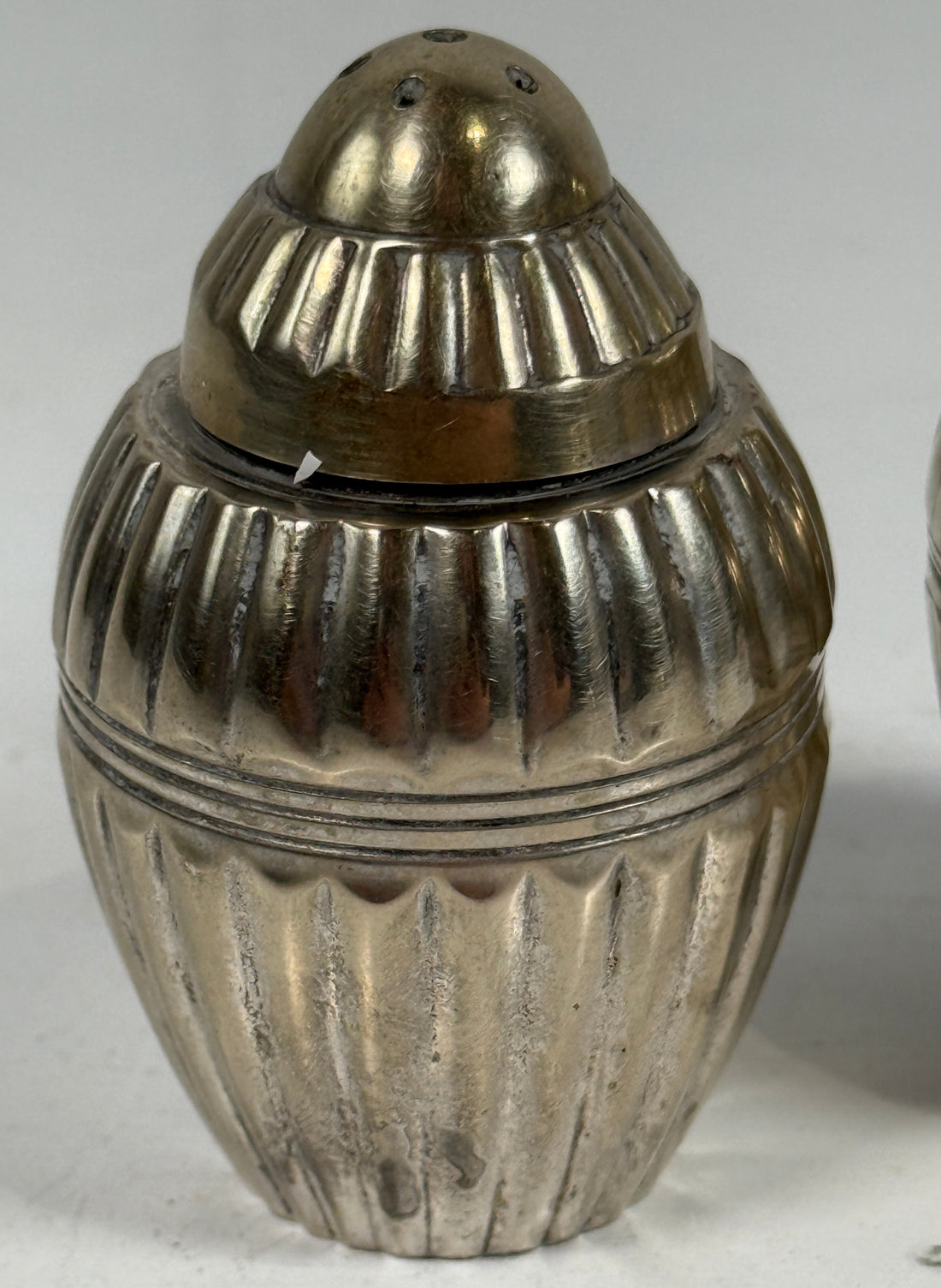 Vintage Brass Salt & Pepper Shakers – Mid-Century Tableware