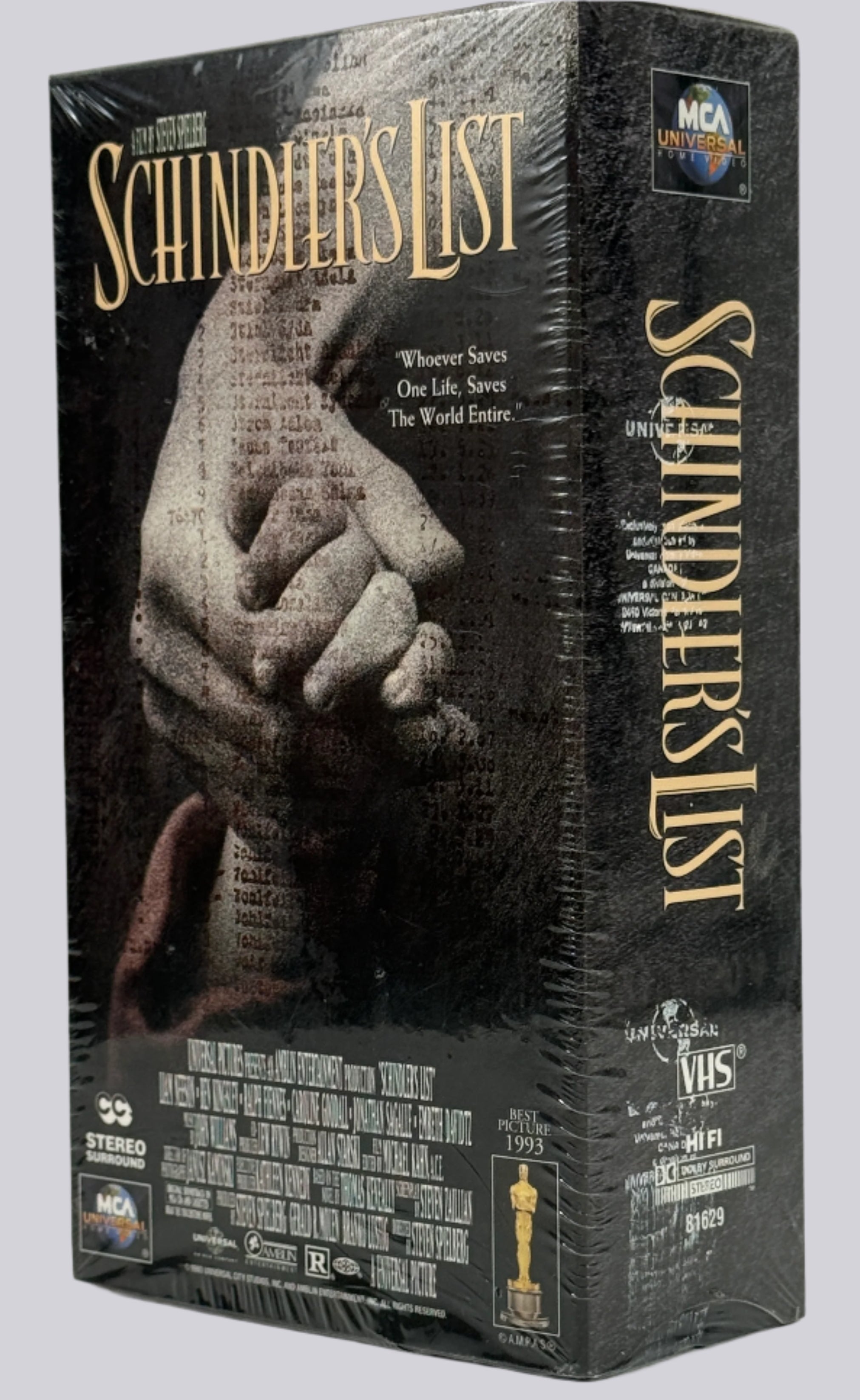 Schindler’s List (1993) – Sealed 2-Tape VHS Box Set – MCA Canada