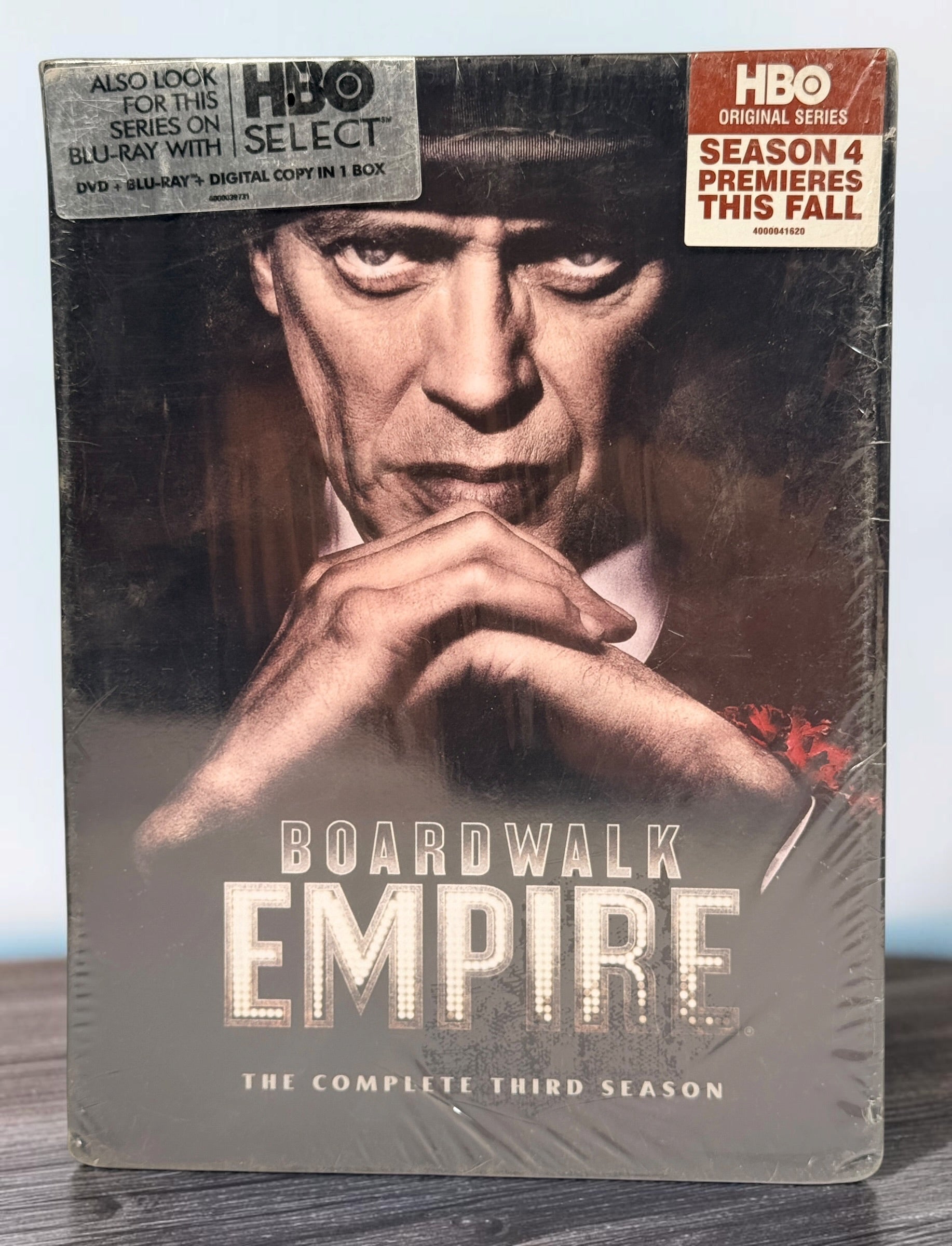 Factory-sealed Boardwalk Empire Seasons 1–3 HBO DVD box sets starring Steve Buscemi. Original Region 1 releases, three complete seasons.