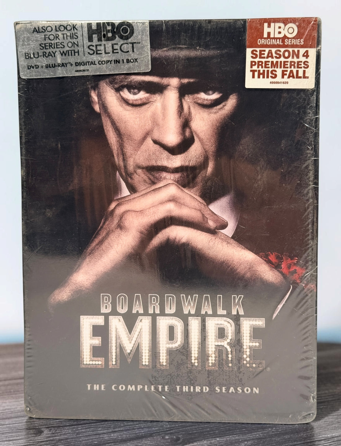 Factory-sealed Boardwalk Empire Seasons 1–3 HBO DVD box sets starring Steve Buscemi. Original Region 1 releases, three complete seasons.