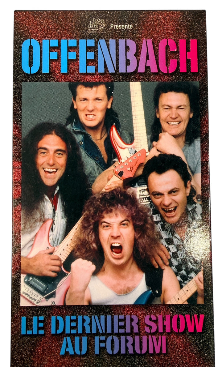 Vintage Offenbach Quebec rock concert VHS Le Dernier Show au Forum rare francophone music collectible Lions Gate release classic Canadian rock memorabilia