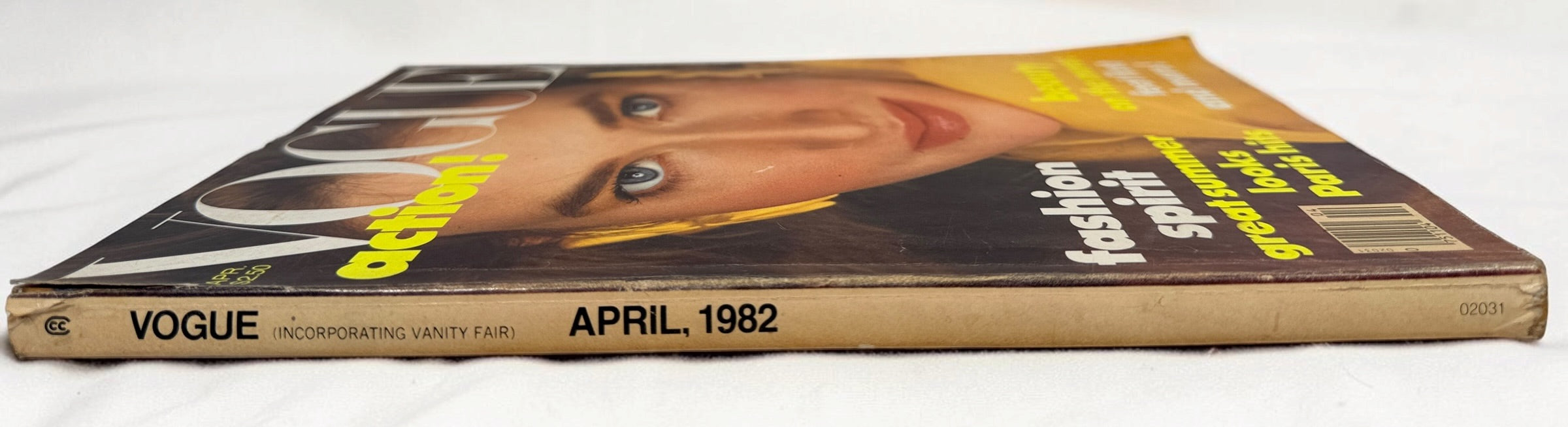 Vintage Vogue April 1982 with Rosemary McGrotha photographed by Richard Avedon. Original U.S. newsstand issue with iconic 1980s fashion photography.
