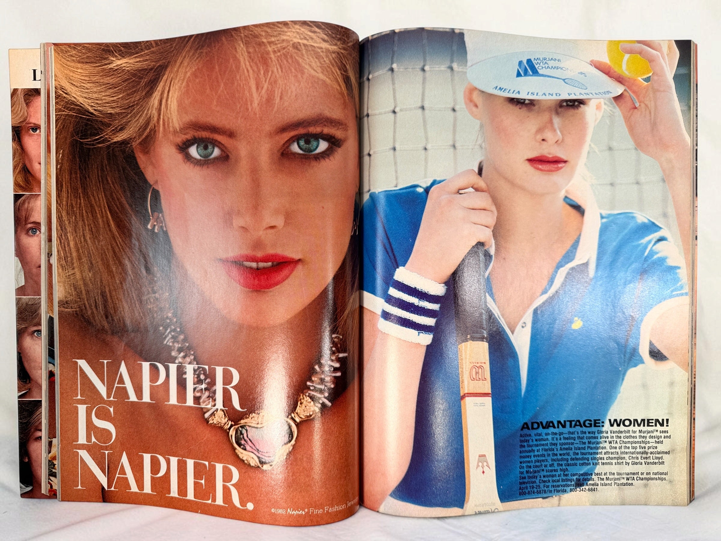 Vintage Vogue April 1982 with Rosemary McGrotha photographed by Richard Avedon. Original U.S. newsstand issue with iconic 1980s fashion photography.