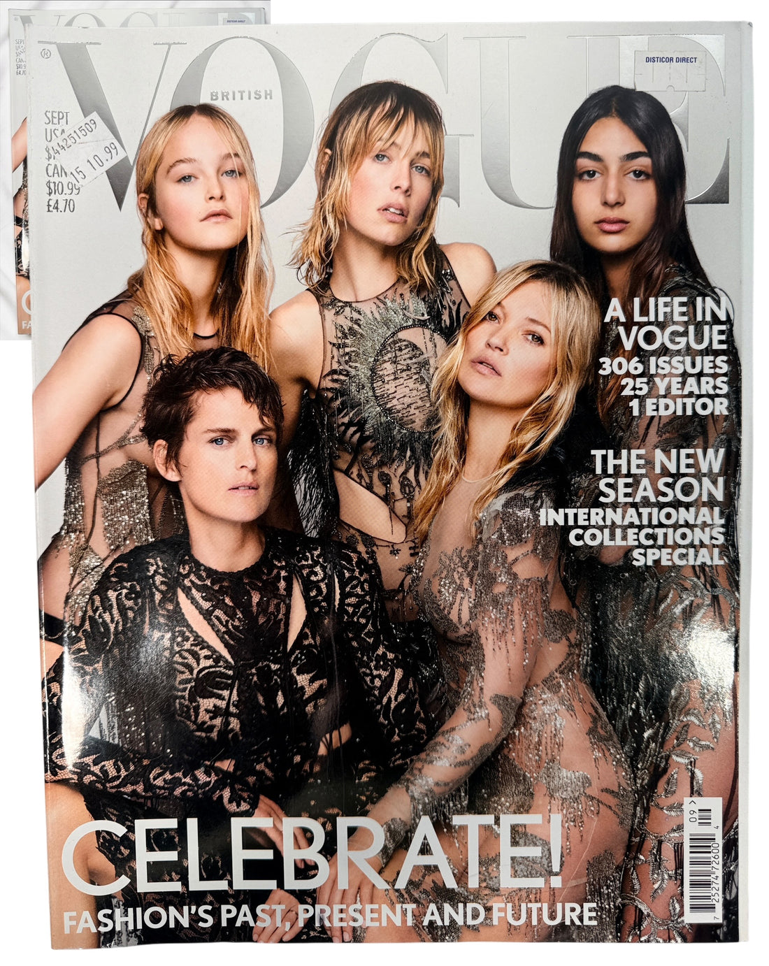 Shop British Vogue September 2017, featuring Kate Moss, Mario Testino photography and the Celebrate fashion anniversary issue. Original UK edition.