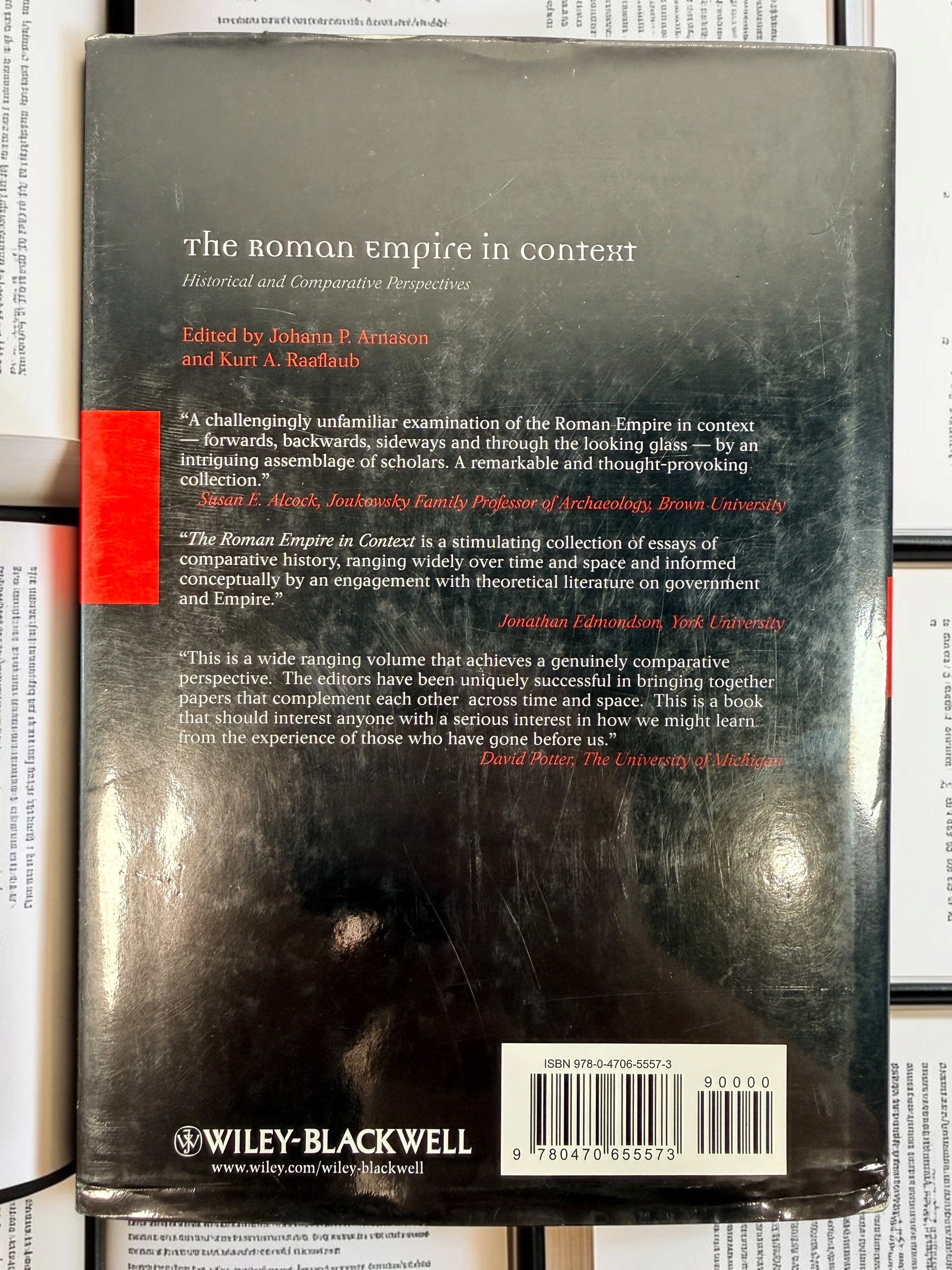 2011 first edition The Roman Empire in Context by Arnason &amp; Raaflaub. Wiley-Blackwell hardcover with dust jacket. Academic Roman history reference.