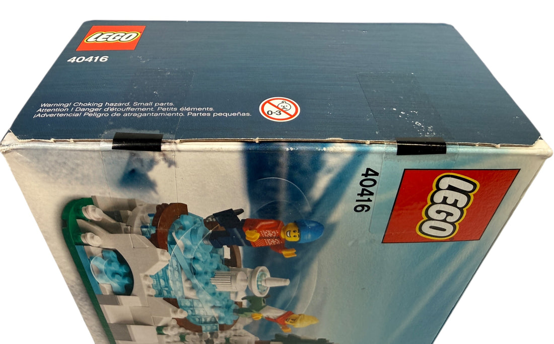 Sealed LEGO 40416 Winter Ice Skating Rink limited edition holiday set. Seasonal collector LEGO promo with box wear. Great gift or festive display piece.