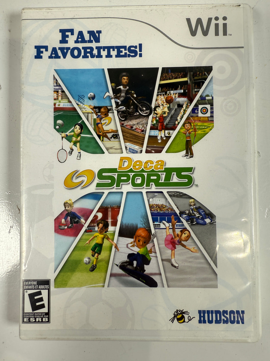 Wii game console cover with 'Dance Sports' and 'Hudson' branding on a white background