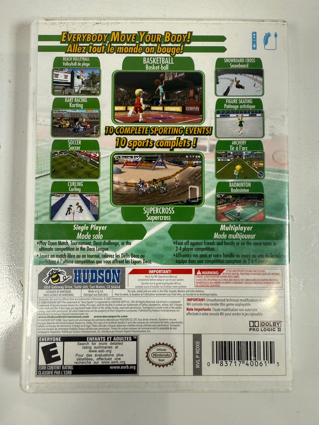 Wii Deca Sports (2008) – 10-Game Motion Sports Compilation