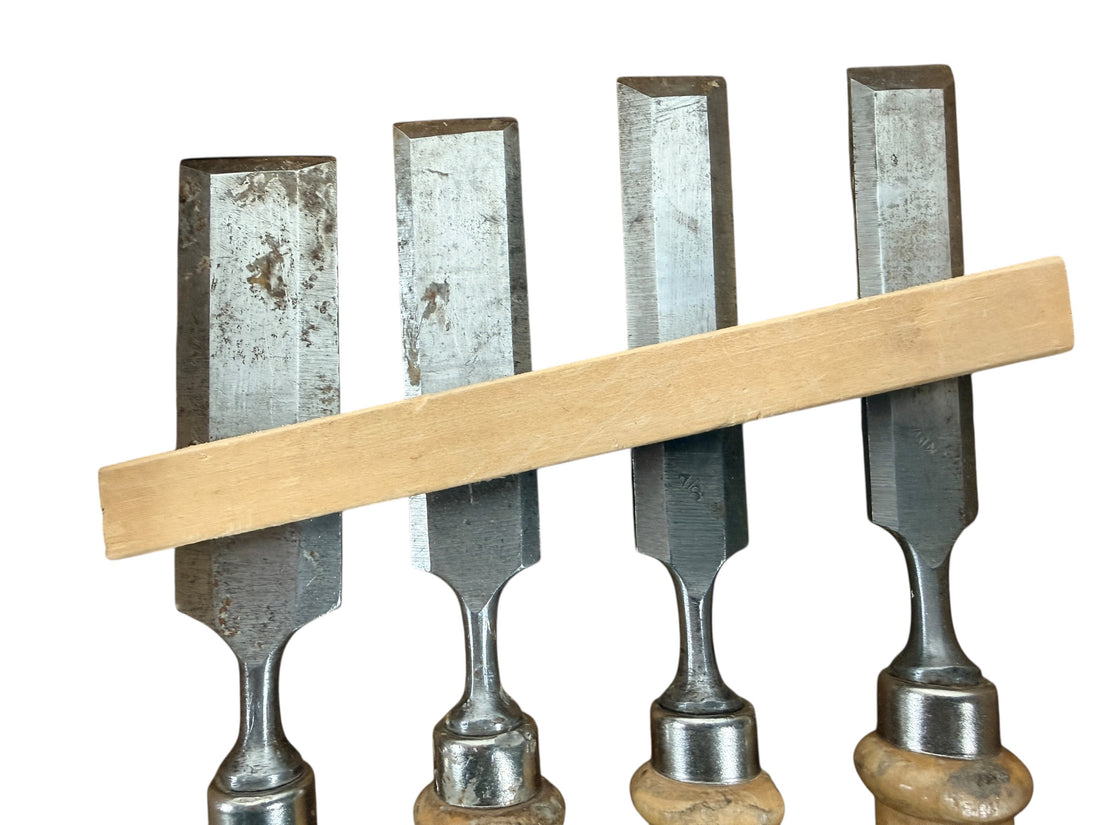 Coffret de ciseaux à bois vintage ARDEX, outils de menuiserie en boîte