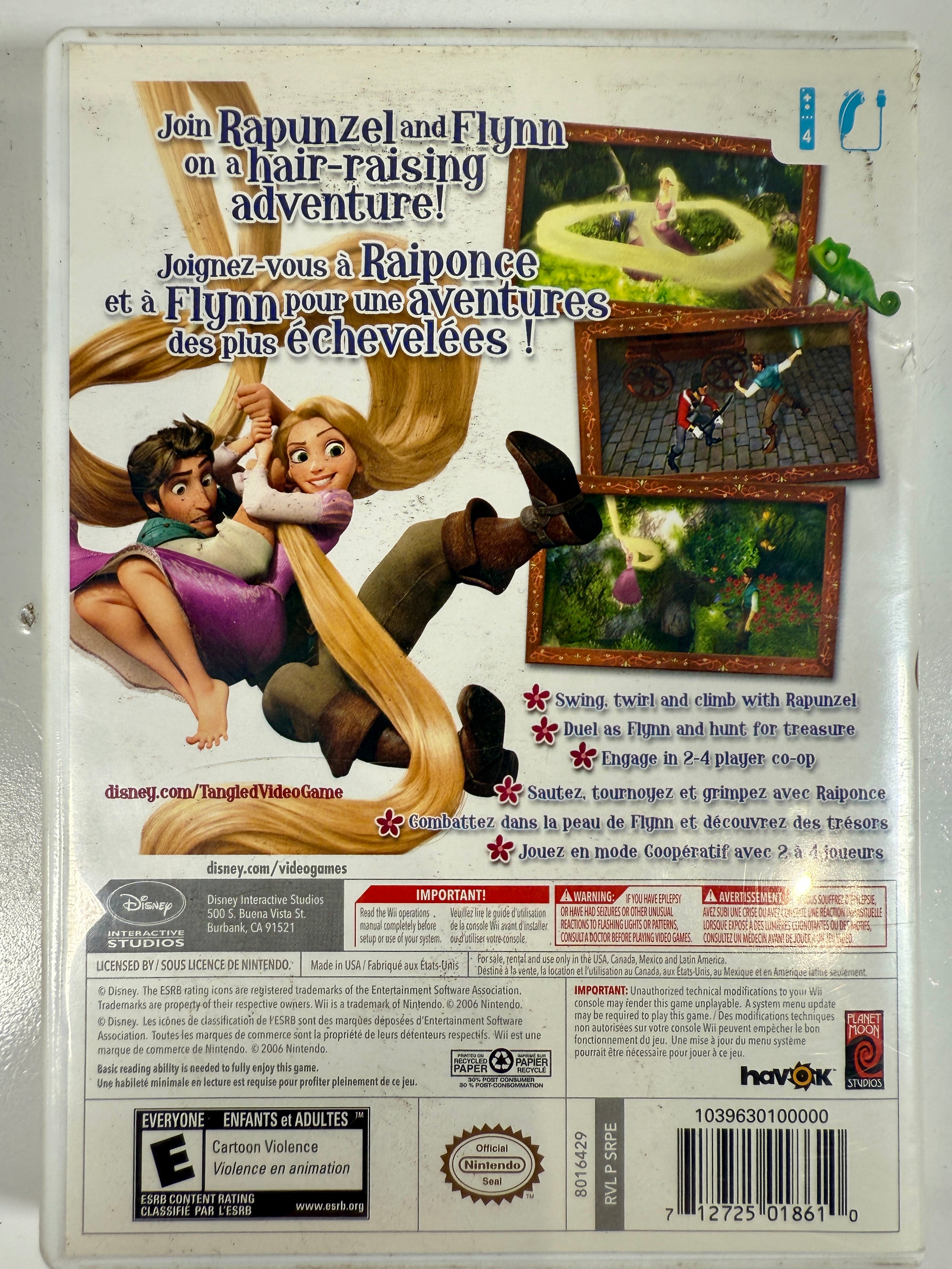 Jeu Wii Disney Raiponce – Complet avec étui et manuel