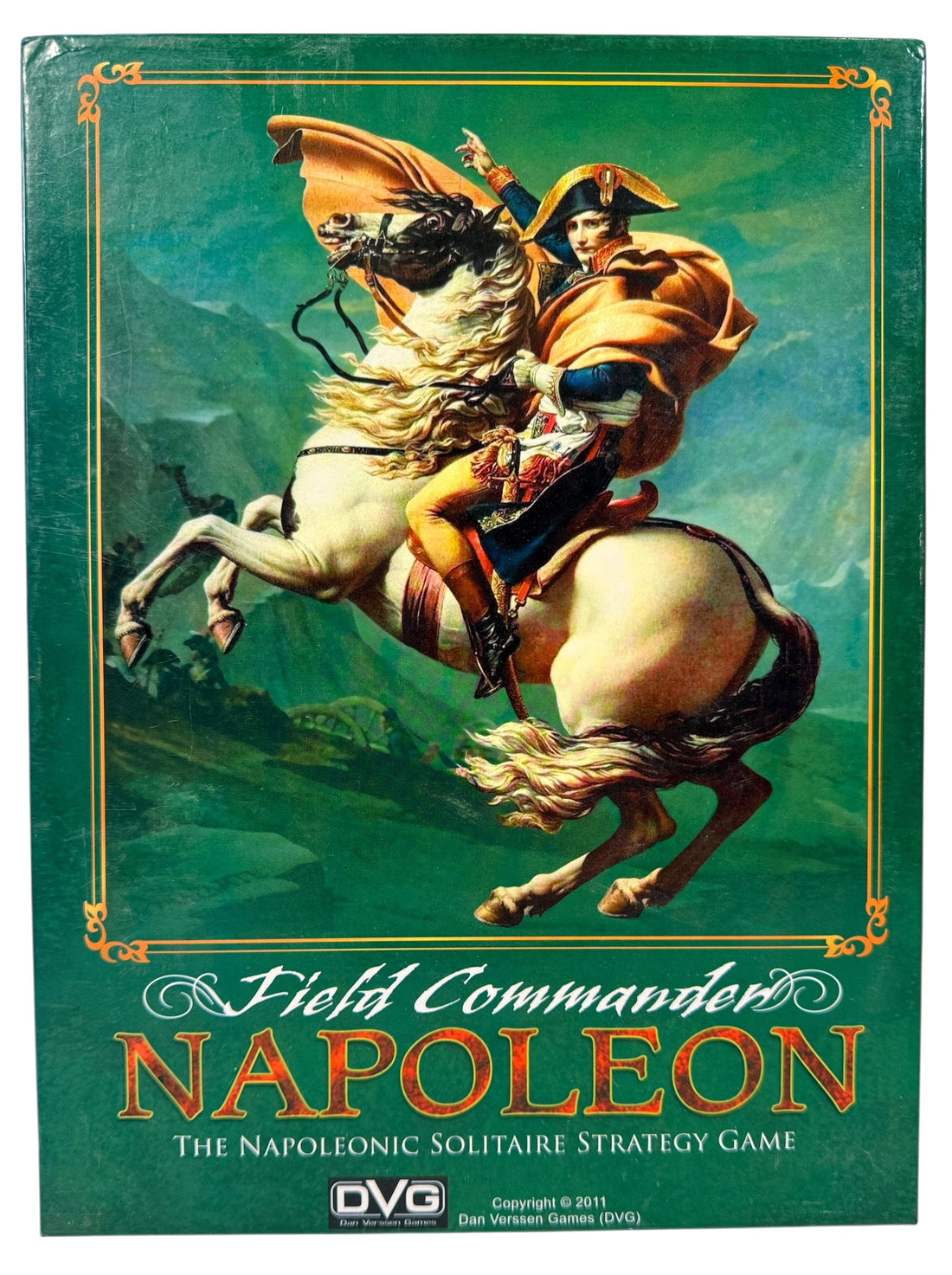 Field Commander Napoleon board game by DVG. Solo Napoleonic strategy wargame complete boxed copy with map, counters, and rules. Great for collectors.