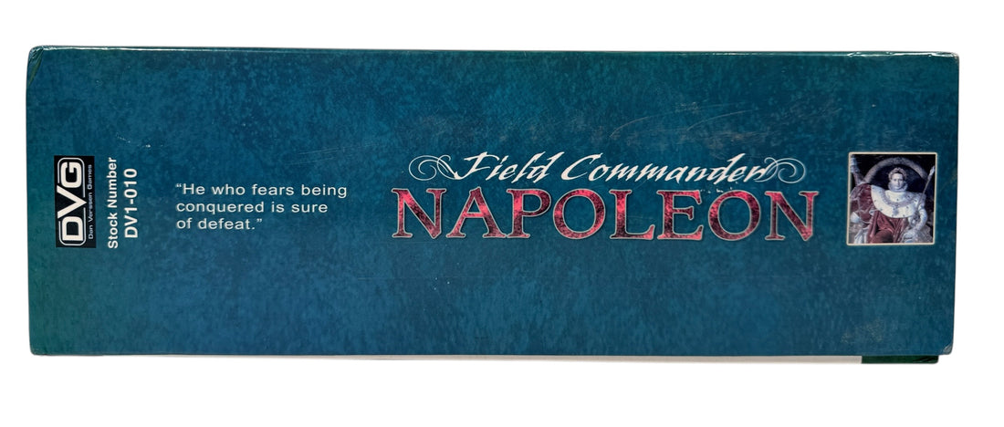 Field Commander Napoleon board game by DVG. Solo Napoleonic strategy wargame complete boxed copy with map, counters, and rules. Great for collectors.