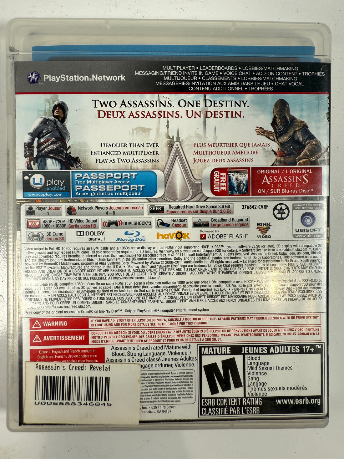 Assassin’s Creed Revelations – PS3 – Complete w/ AC1 Bonus