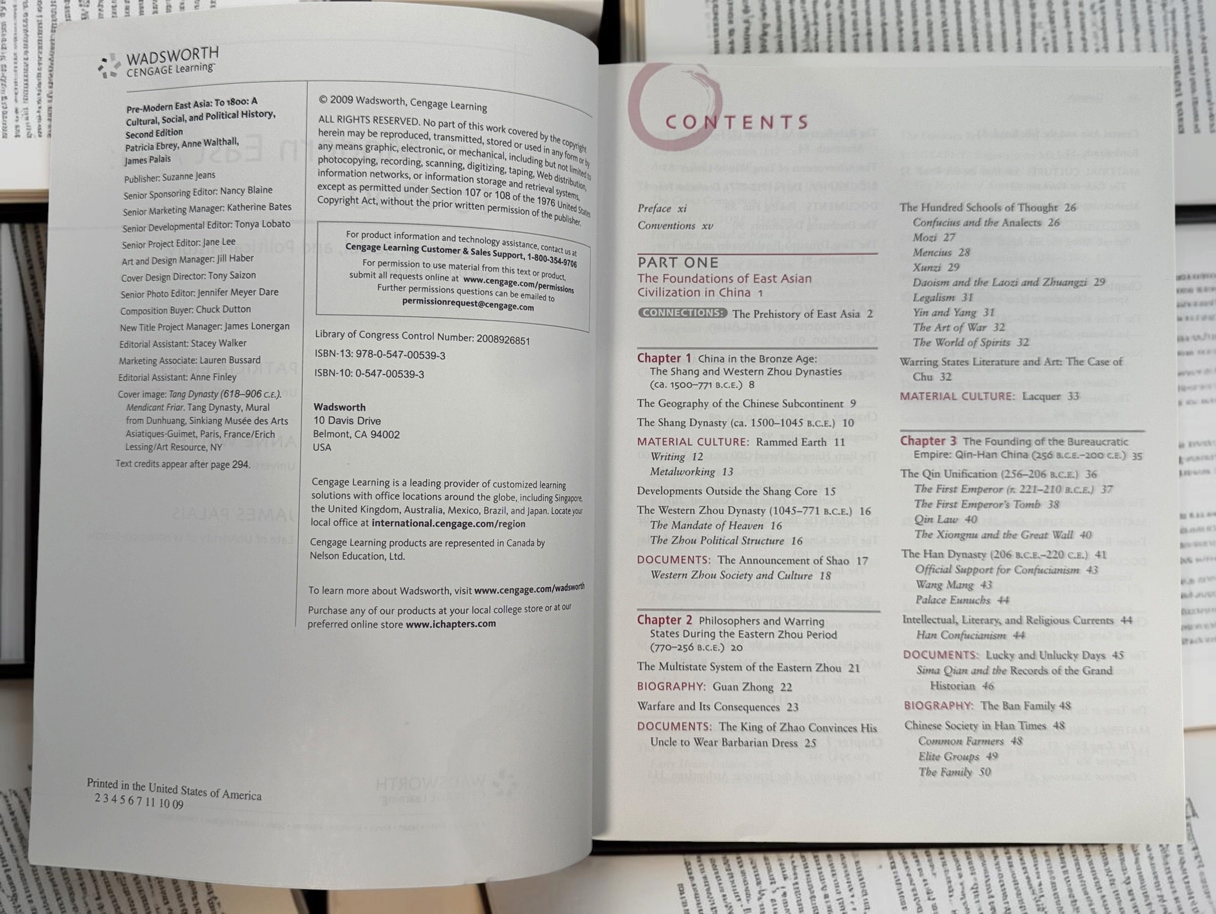 Pre-Modern East Asia to 1800, 2nd Edition by Ebrey, Walthall &amp; Palais. 2009 Cengage history textbook covering China, Japan and Korea.