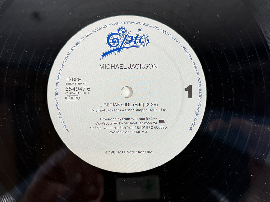1987 Michael Jackson 12” – Liberian Girl Maxi-Single, Holland Pressing