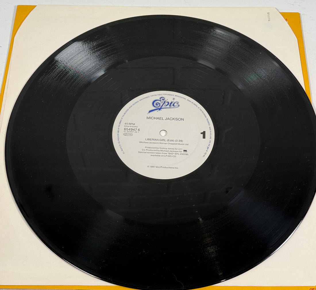1987 Michael Jackson 12” – Liberian Girl Maxi-Single, Holland Pressing