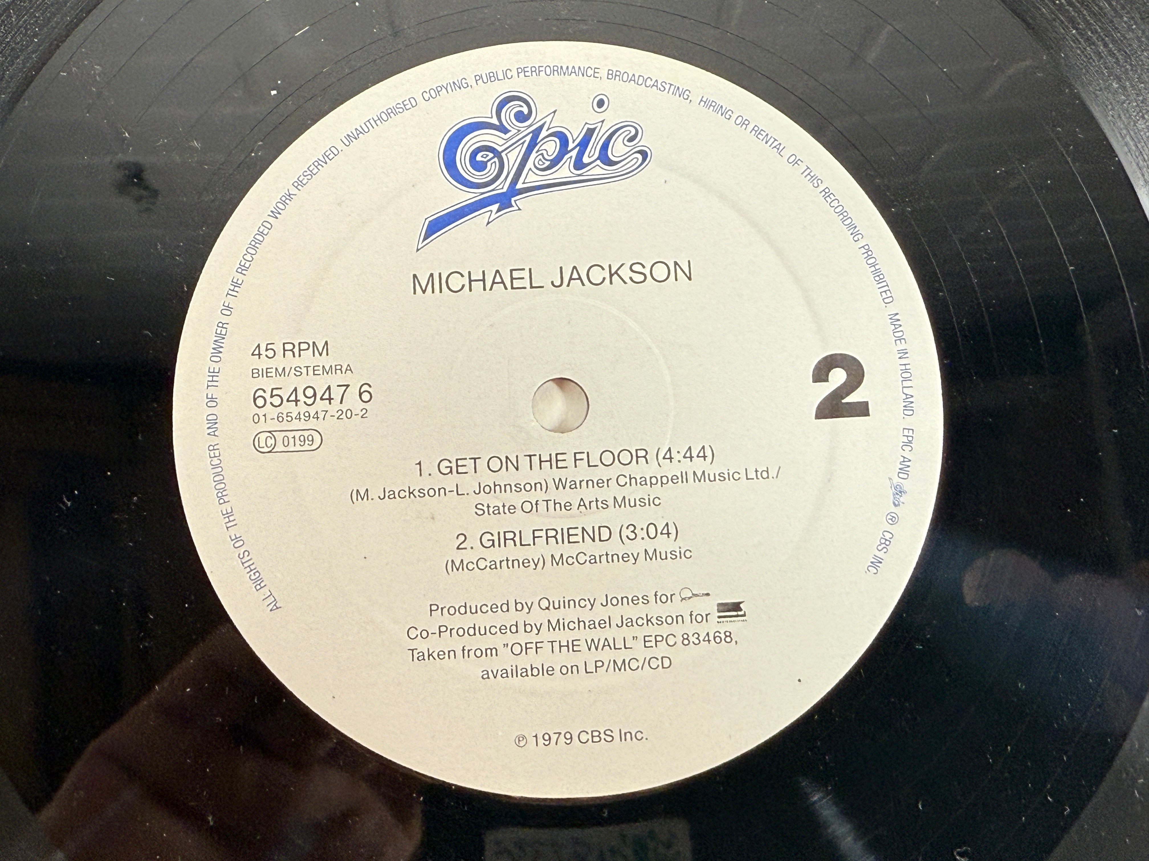 1987 Michael Jackson 12” – Liberian Girl Maxi-Single, Holland Pressing